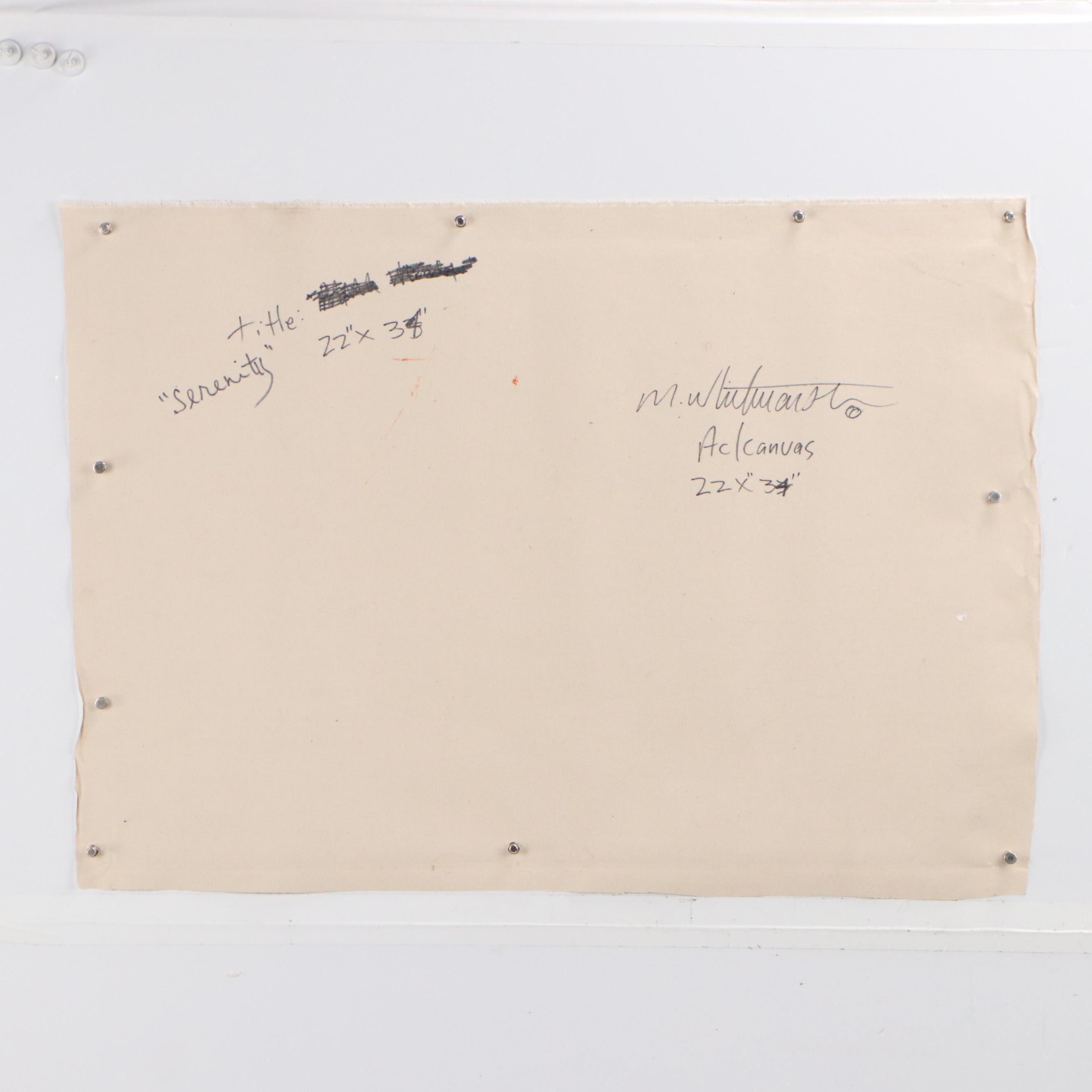 Mark Whitmarsh Landscape Acrylic Painting "Serenity," 2025