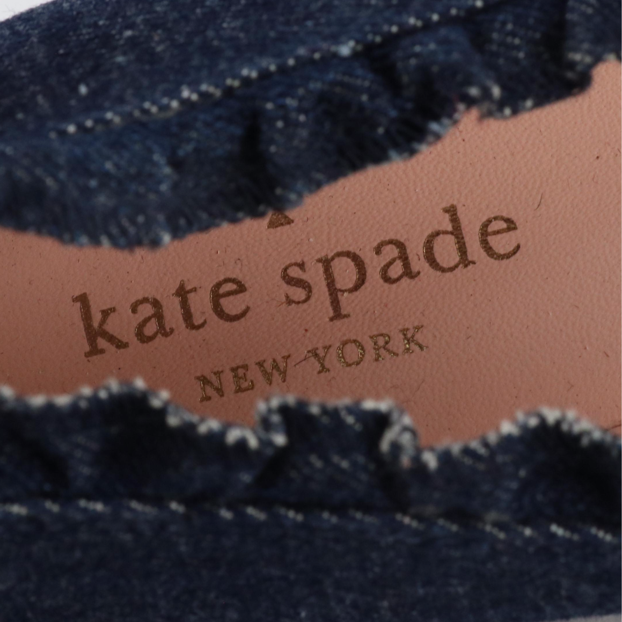 Kate Spade Ruffled Denim "Nicole" Flats and "Cece Too" Leopard Calf Hair Loafers