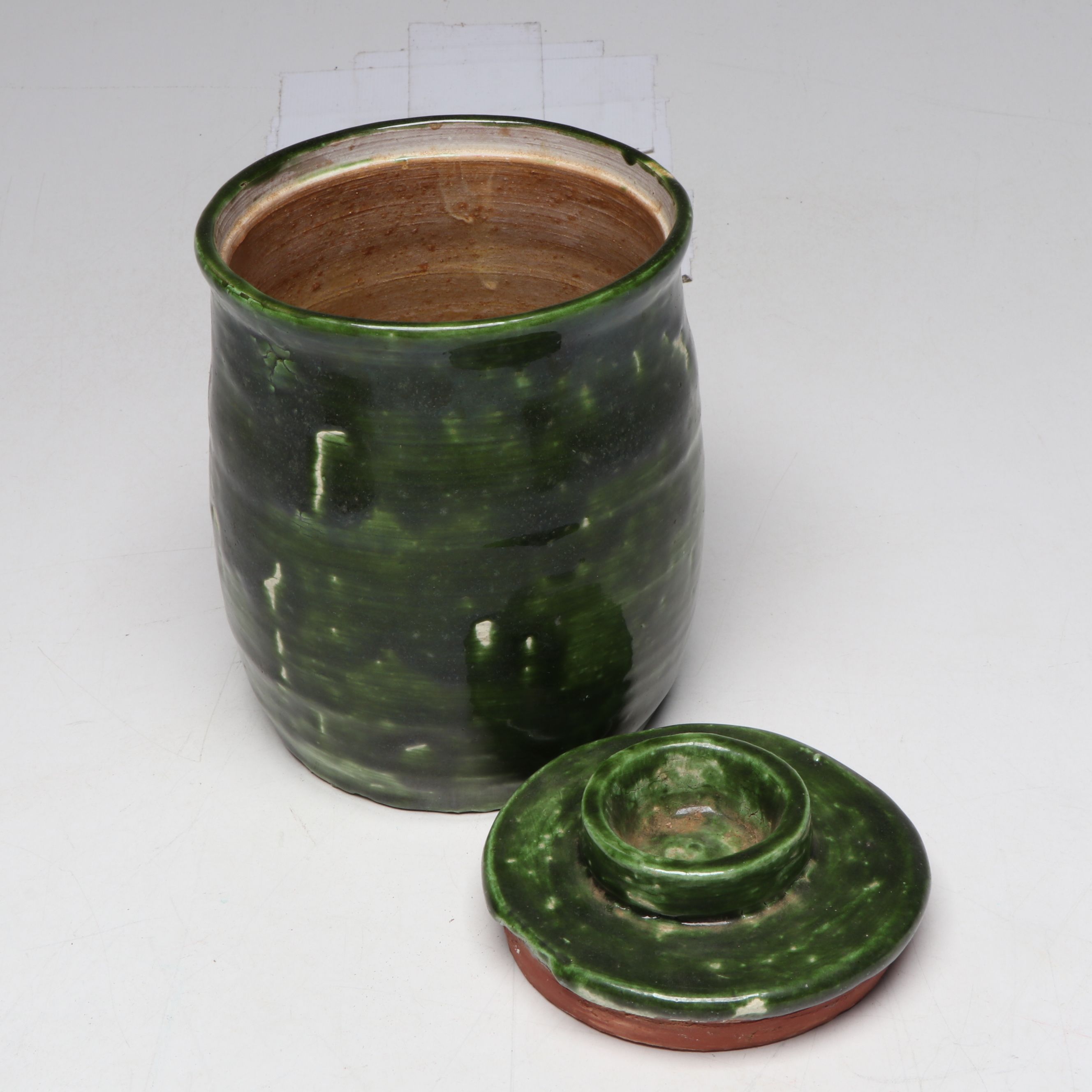 Lutz Art Pottery Ceramic Lidded Jars