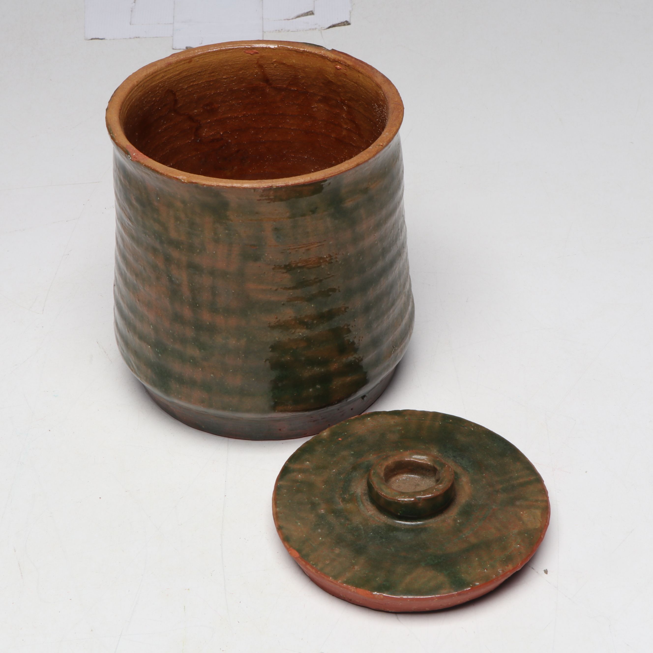 Lutz Art Pottery Ceramic Lidded Jars