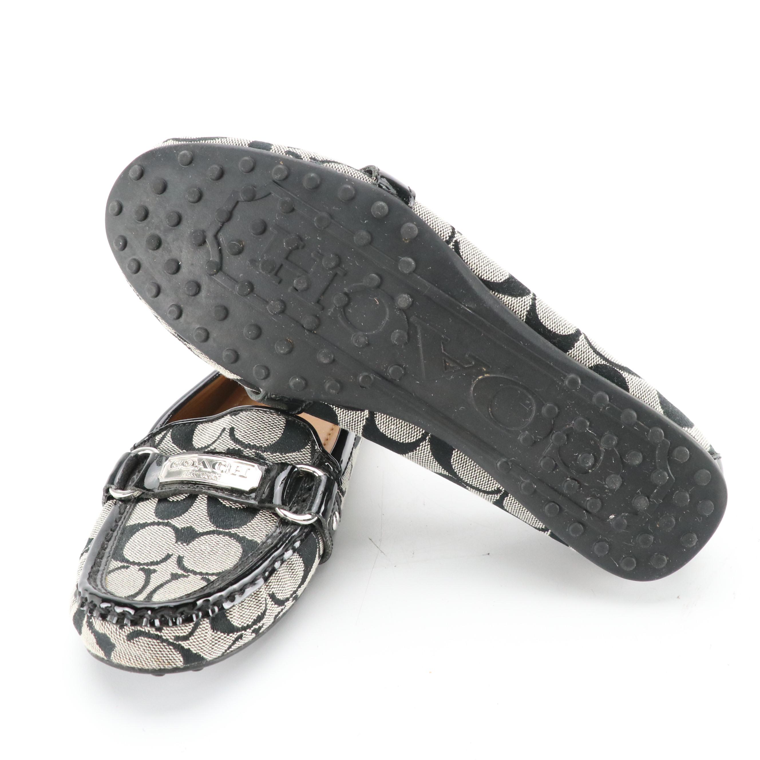 Coach "Felisha" Signature Canvas Loafers, Donald Pliner "Balinda" Chain Loafers