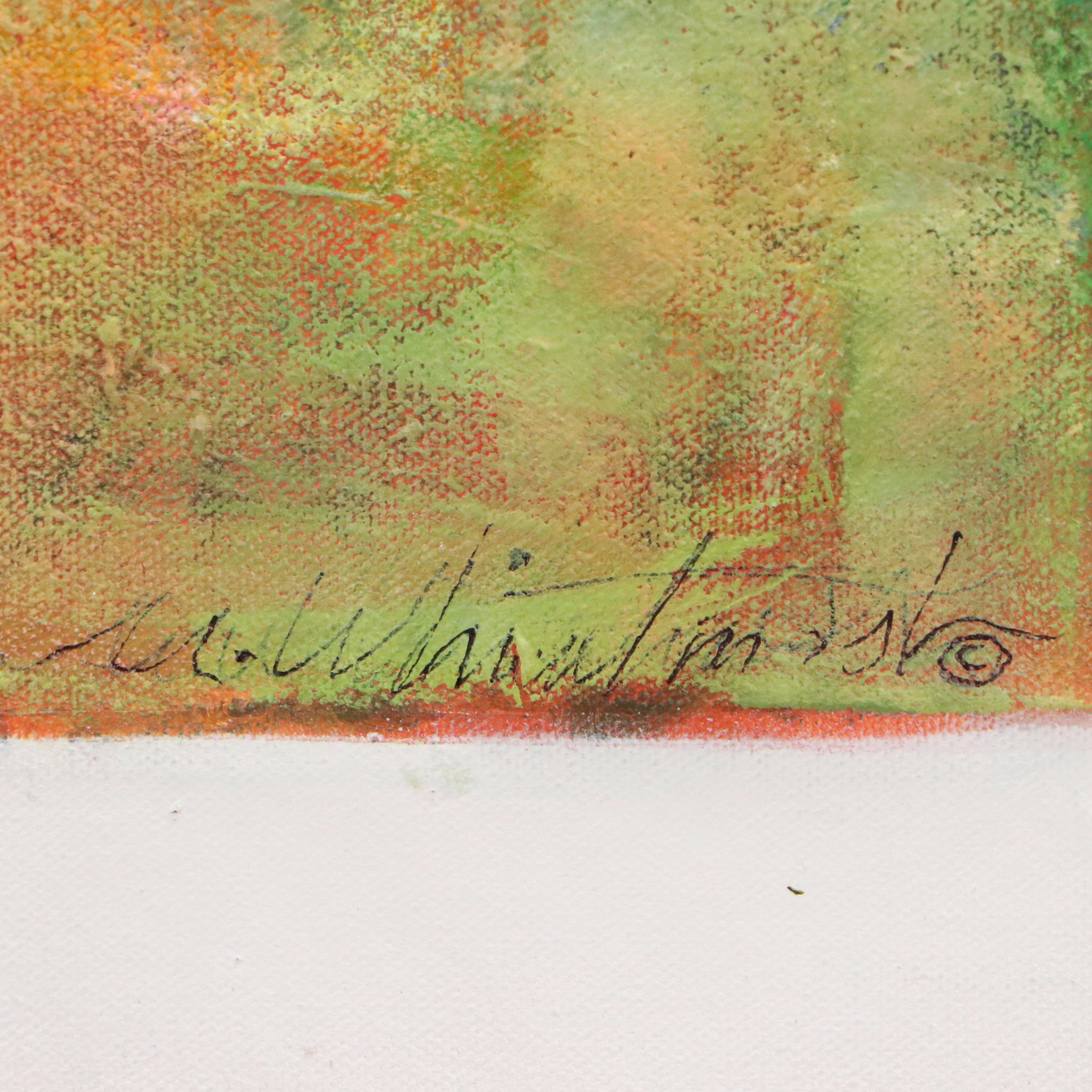 Mark Whitmarsh Landscape Acrylic Painting "October Trees," 2025