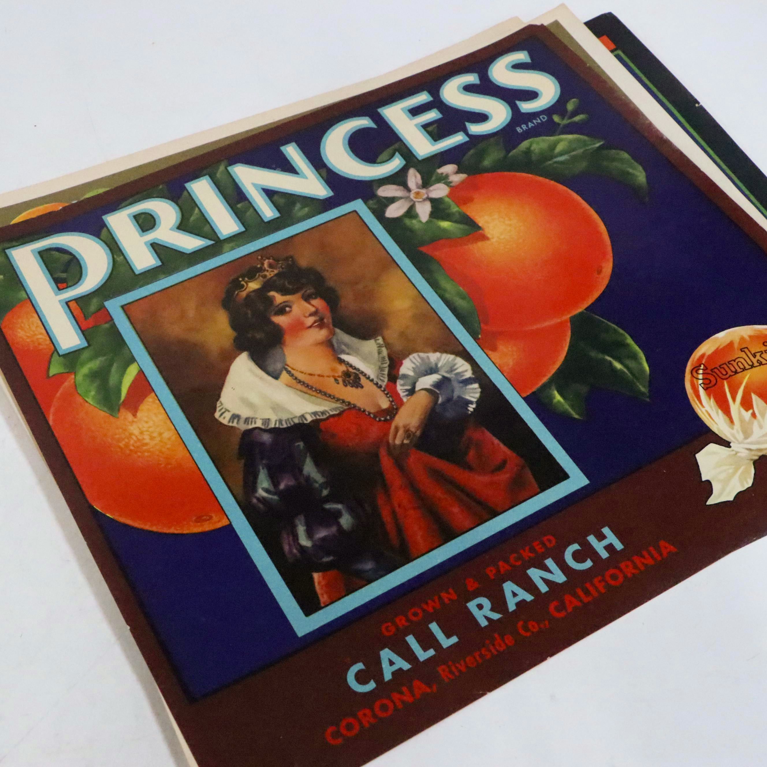 Butter-Nut Bread Posters with Fruit Labels and More, Early to Mid-20th Century