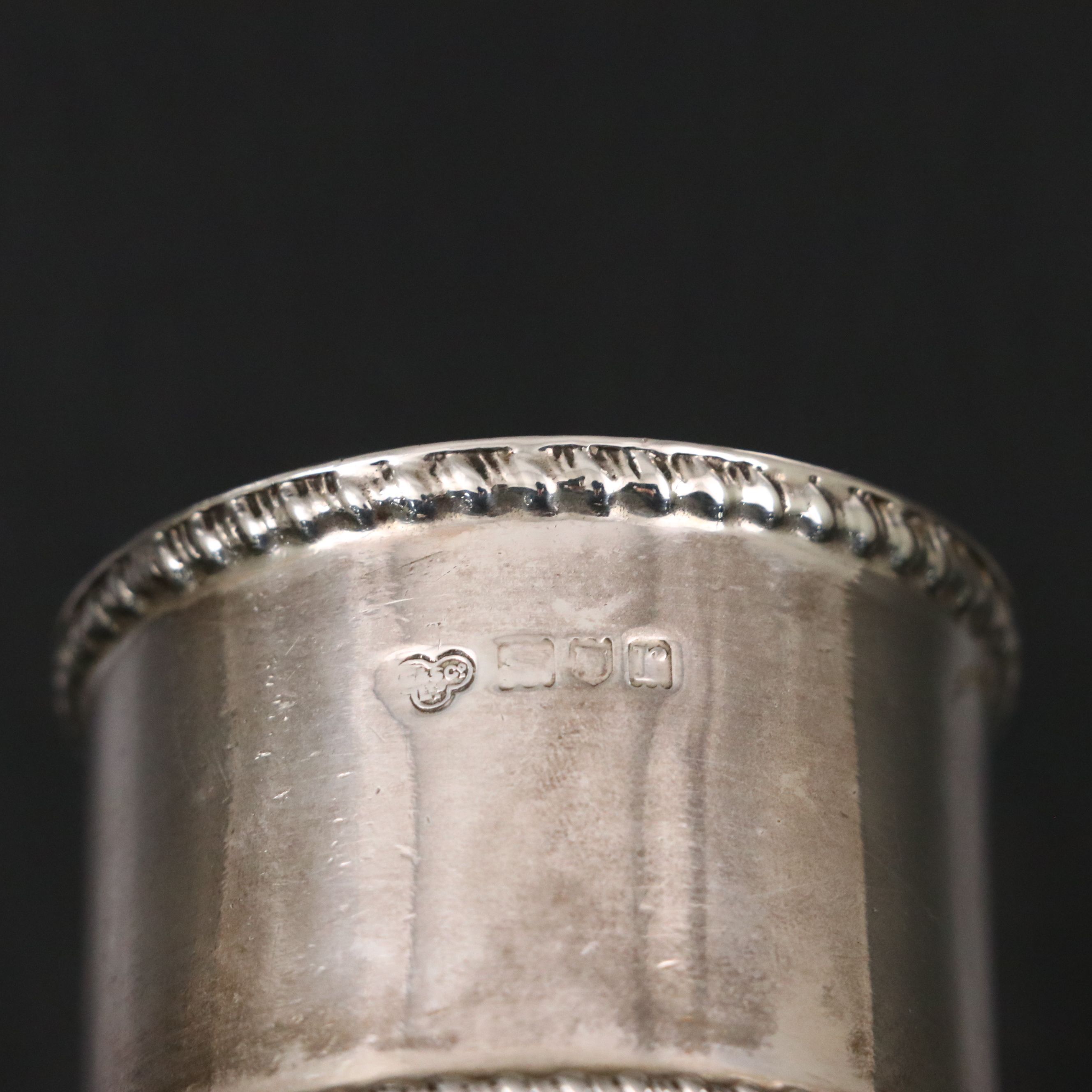 Goldsmiths & Silversmiths Co Ltd English Sterling Silver Napkin Rings, 1912