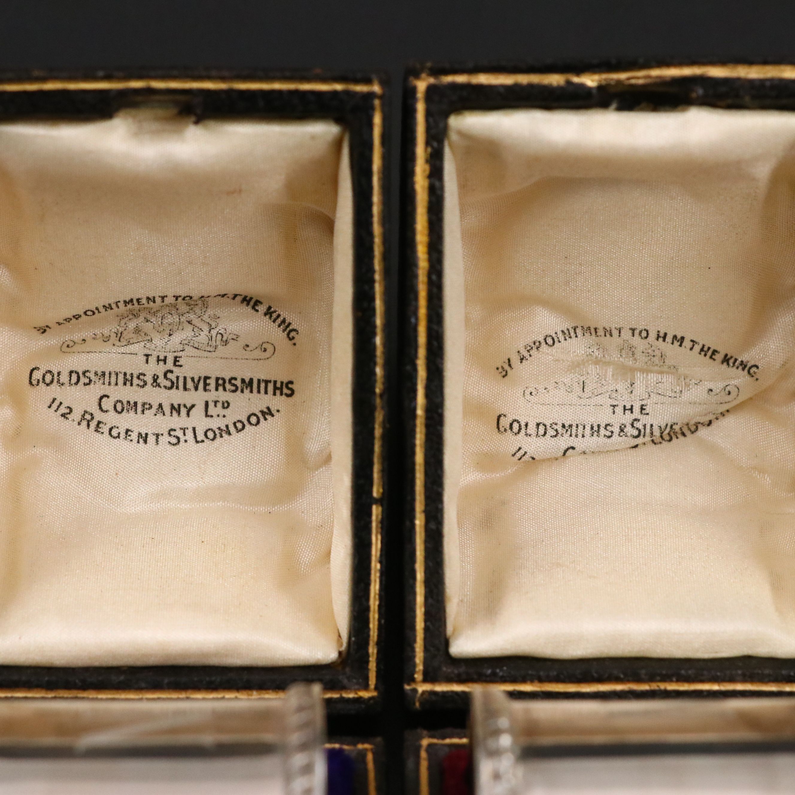 Goldsmiths & Silversmiths Co Ltd English Sterling Silver Napkin Rings, 1912