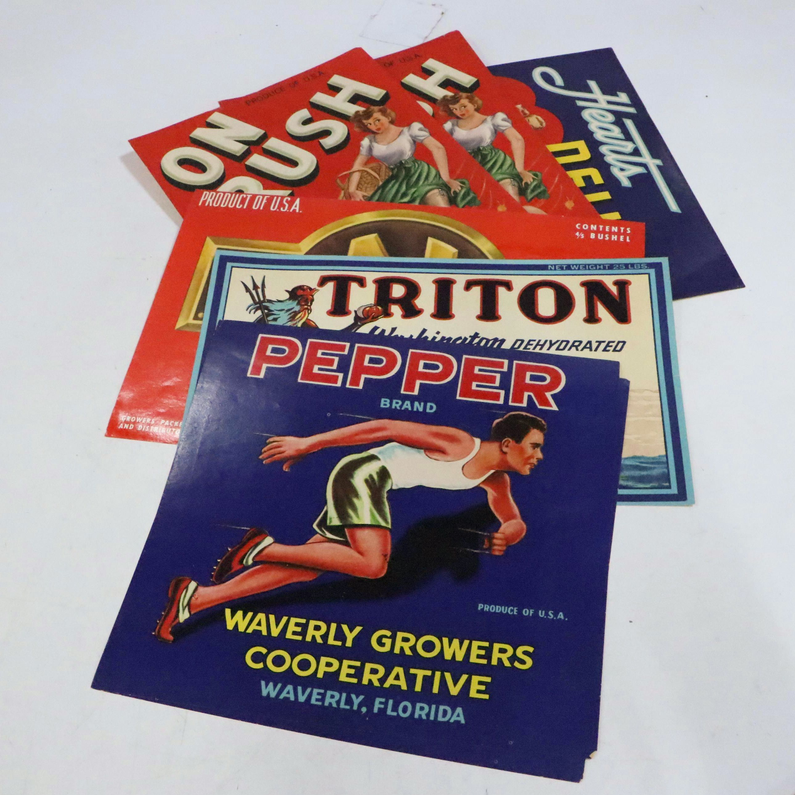 Butter-Nut Bread Posters with Fruit Labels and More, Early to Mid-20th Century