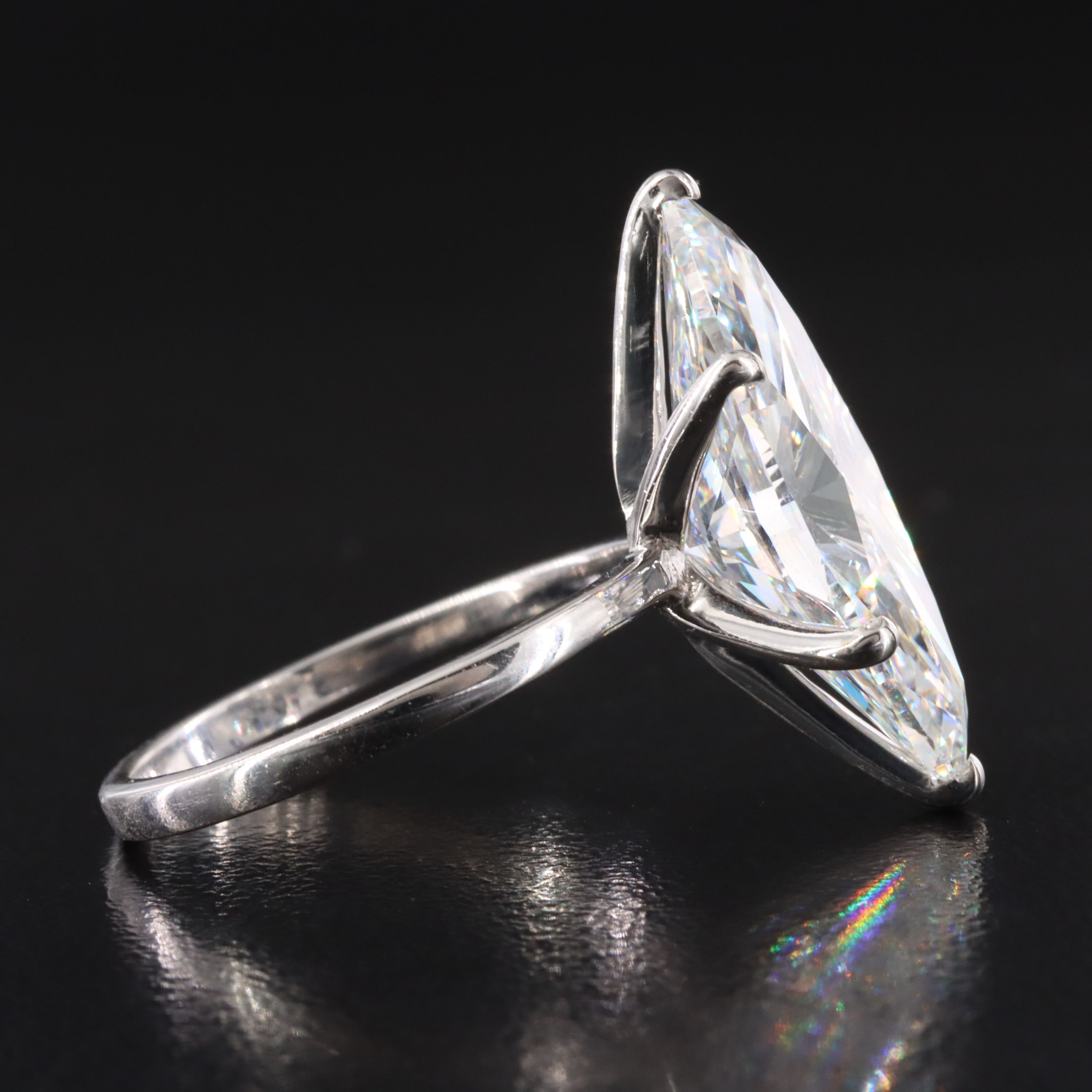 18K 7.04 CT Lab Grown Diamond Solitaire Ring with IGI Report