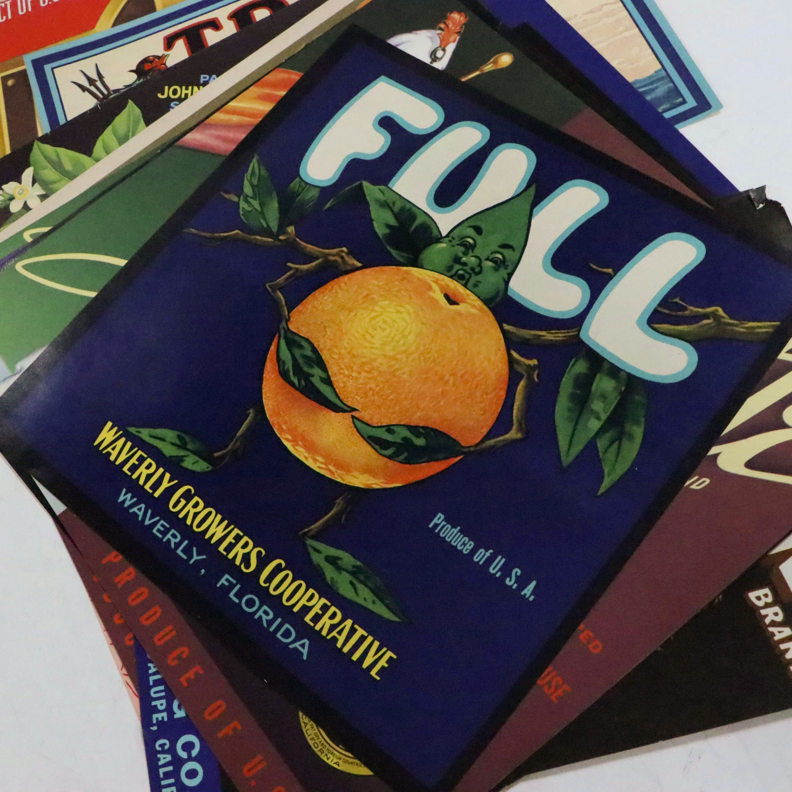 Butter-Nut Bread Posters with Fruit Labels and More, Early to Mid-20th Century