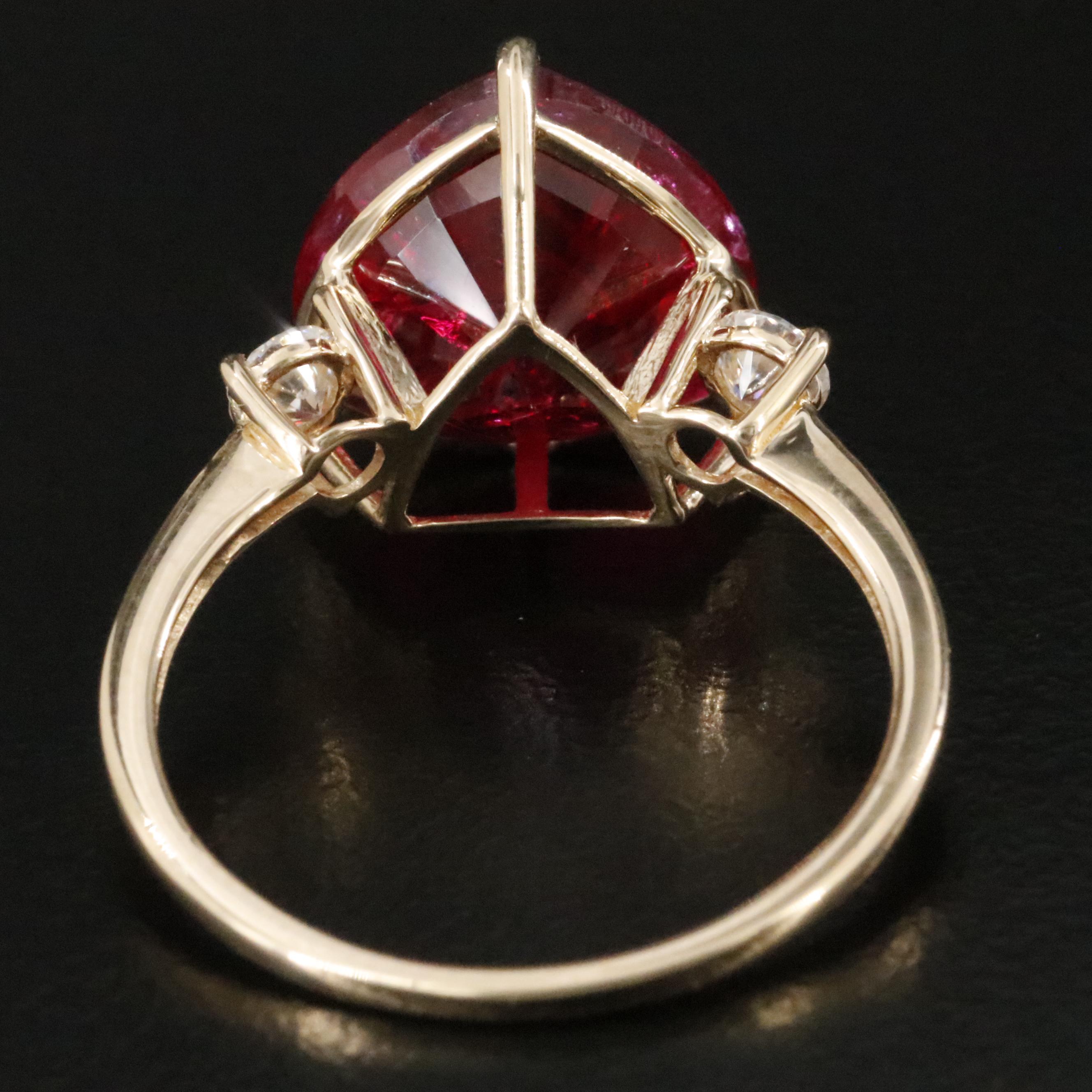 14K Ruby and Moissanite Ring