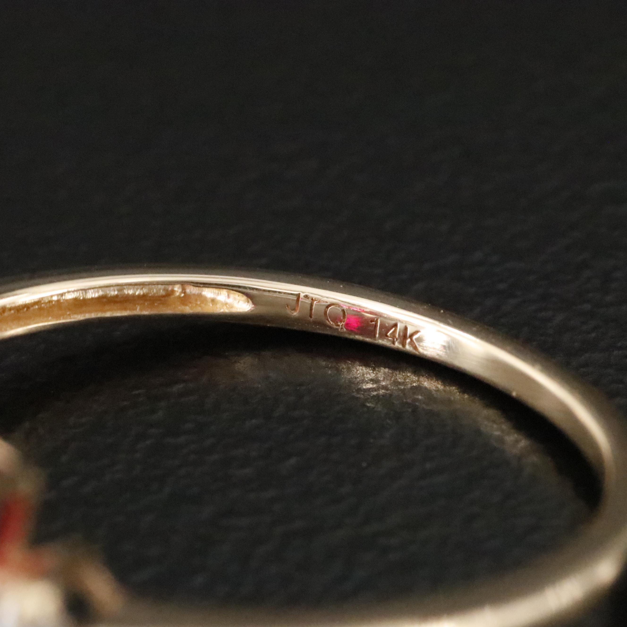 14K Ruby and Moissanite Ring