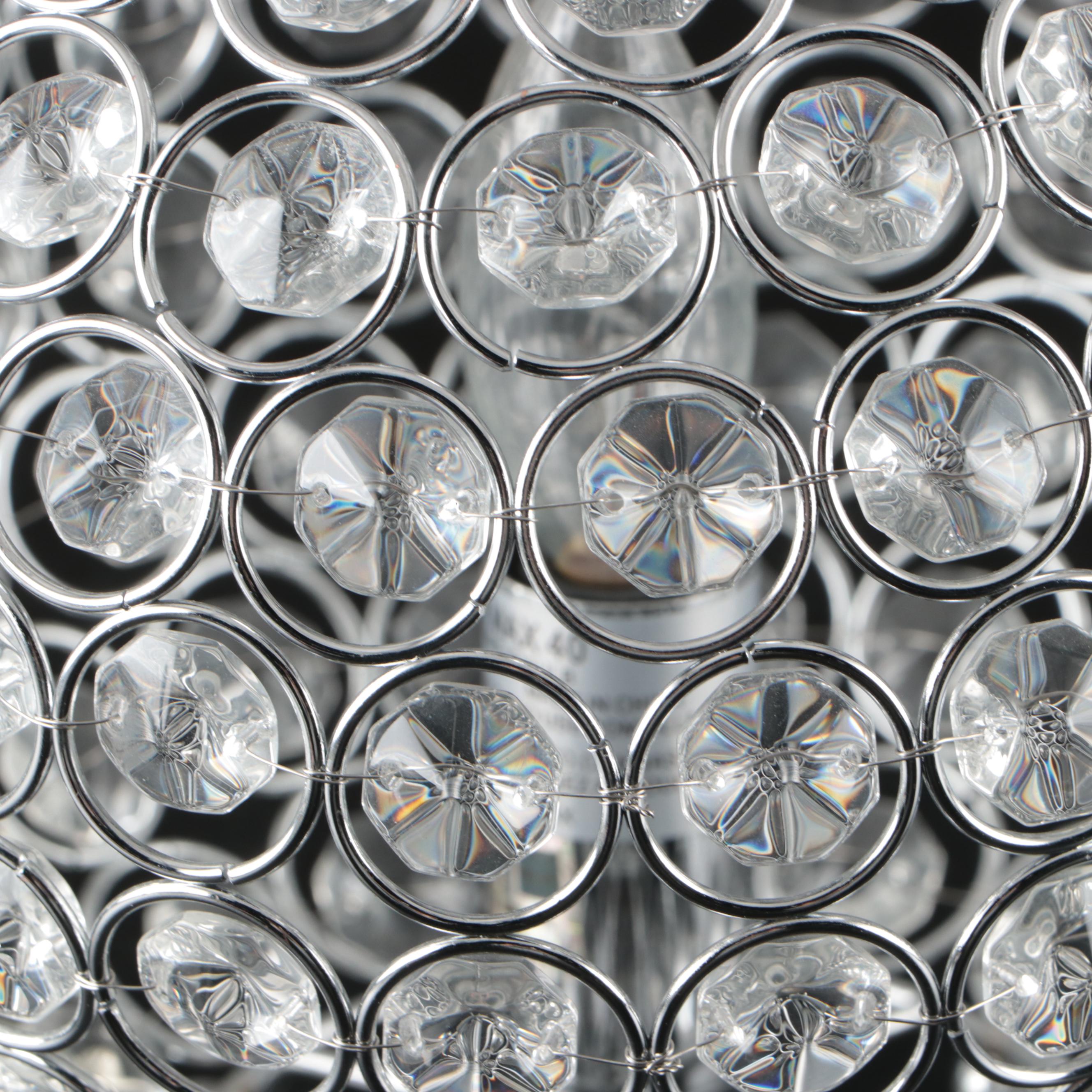 Elegant Designs Chrome and Crystal Bead Orb Accent Lamps