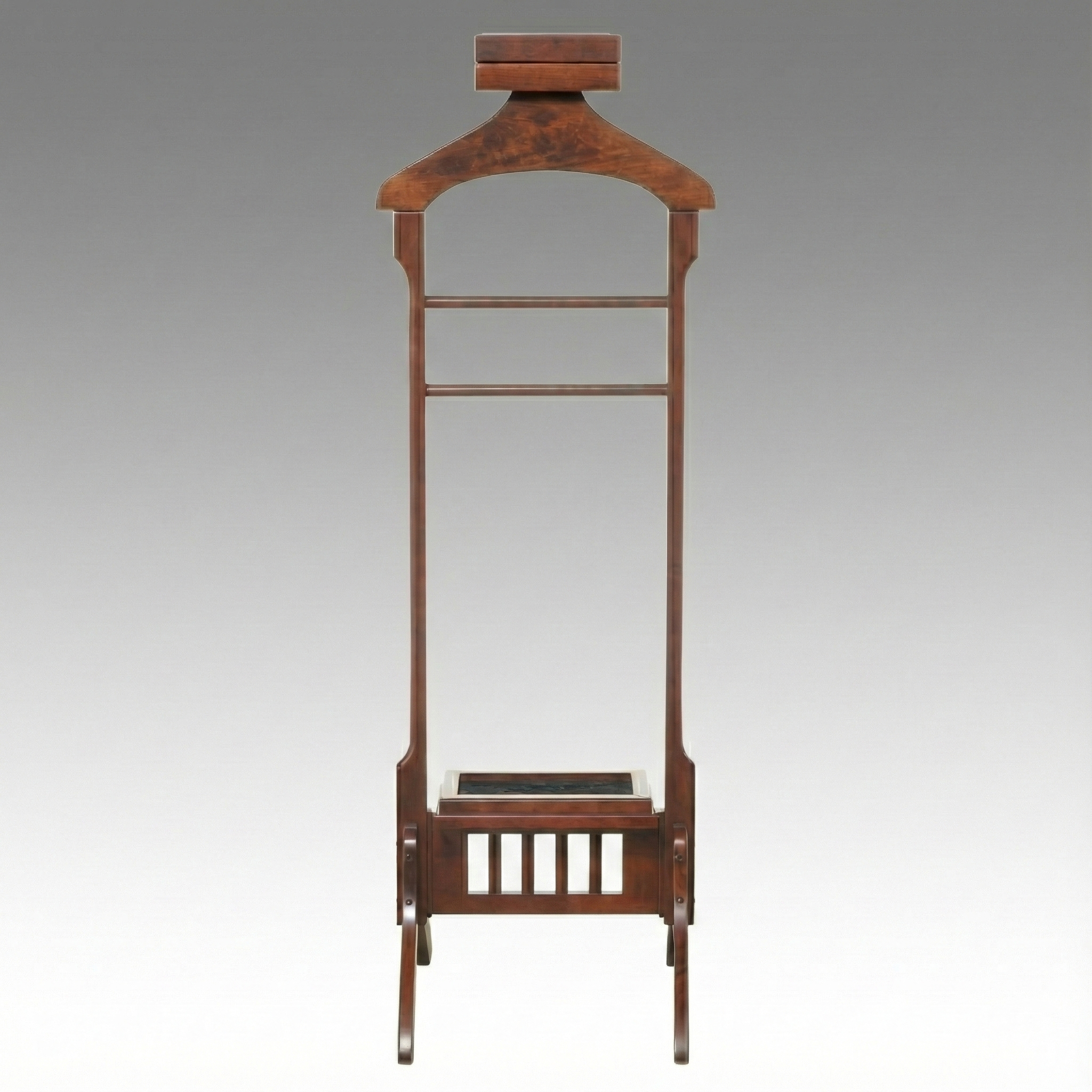 Craftsman Style Oak Valet Stand, 20th Century