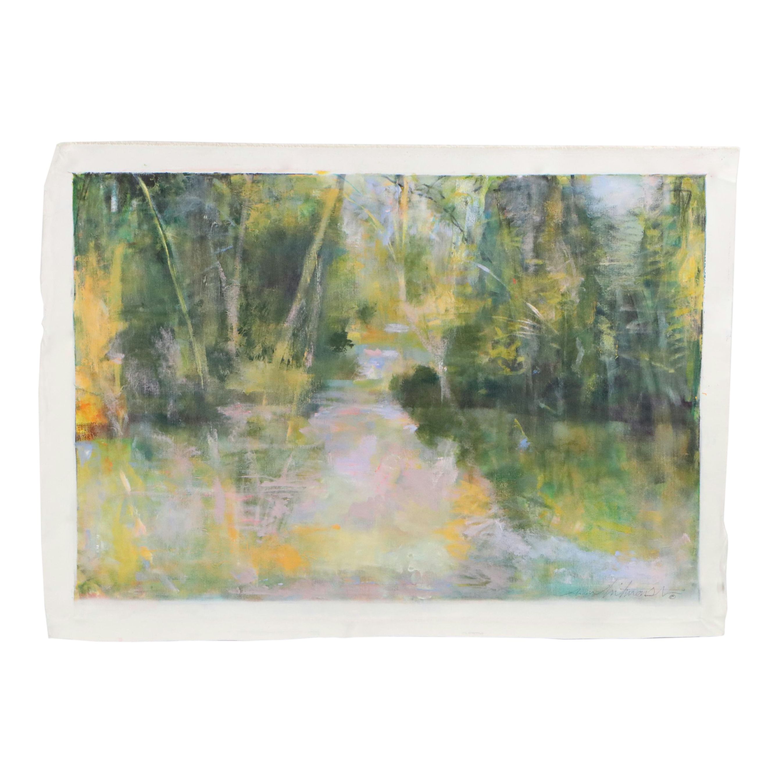 Mark Whitmarsh Landscape Acrylic Painting "Serenity," 2025