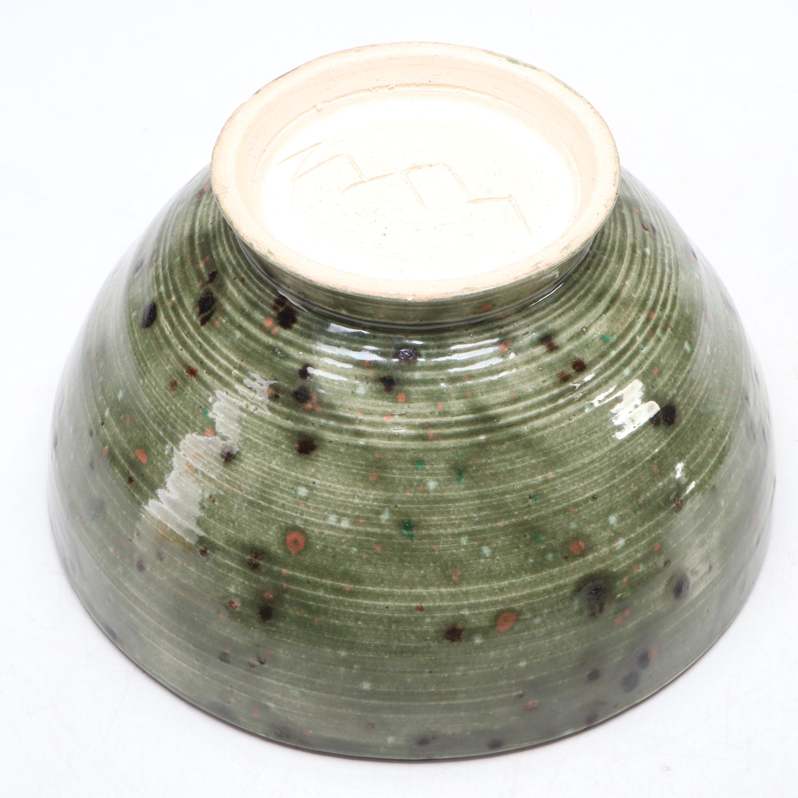 Lutz Speckled Glaze Art Pottery Bowls