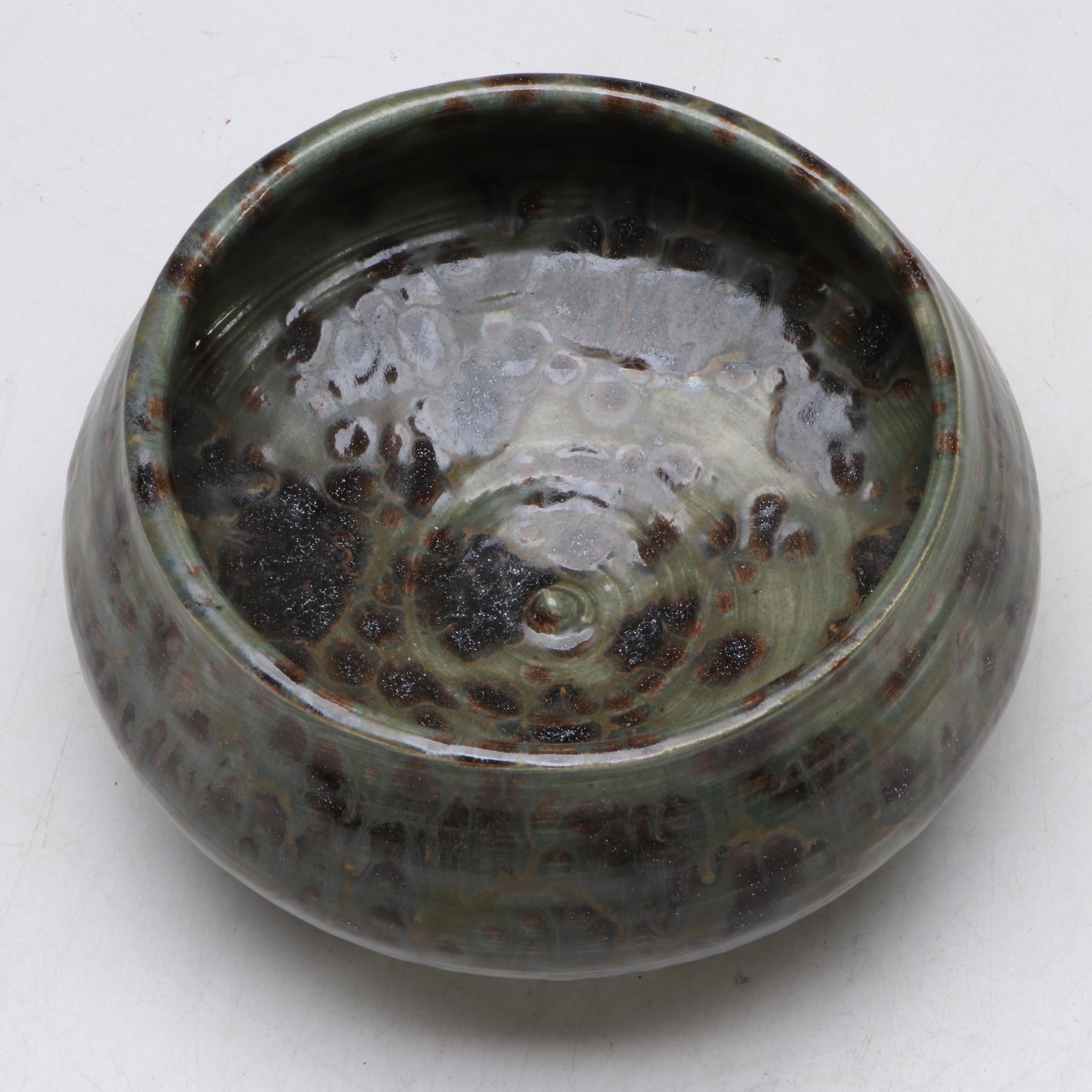 Lutz Speckled Glaze Art Pottery Bowls