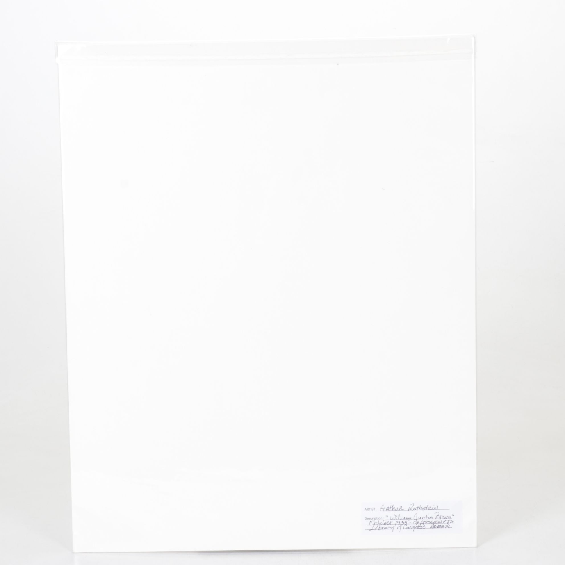 Arthur Rothstein Portrait Photograph "William Austin Brown", Early 21st Century