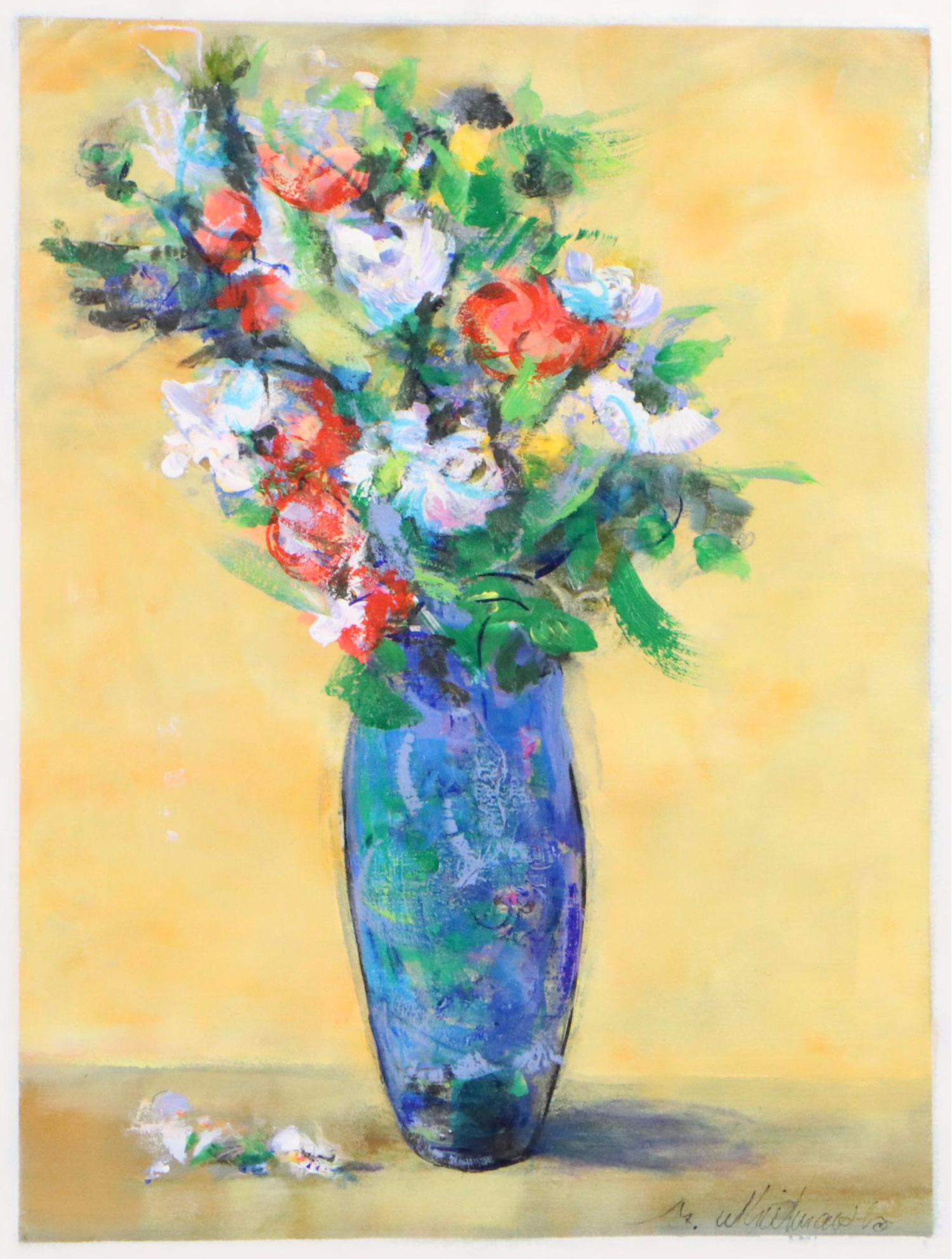 Mark Whitmarsh Still Life Acrylic Painting "Warm Bouquet," 2025