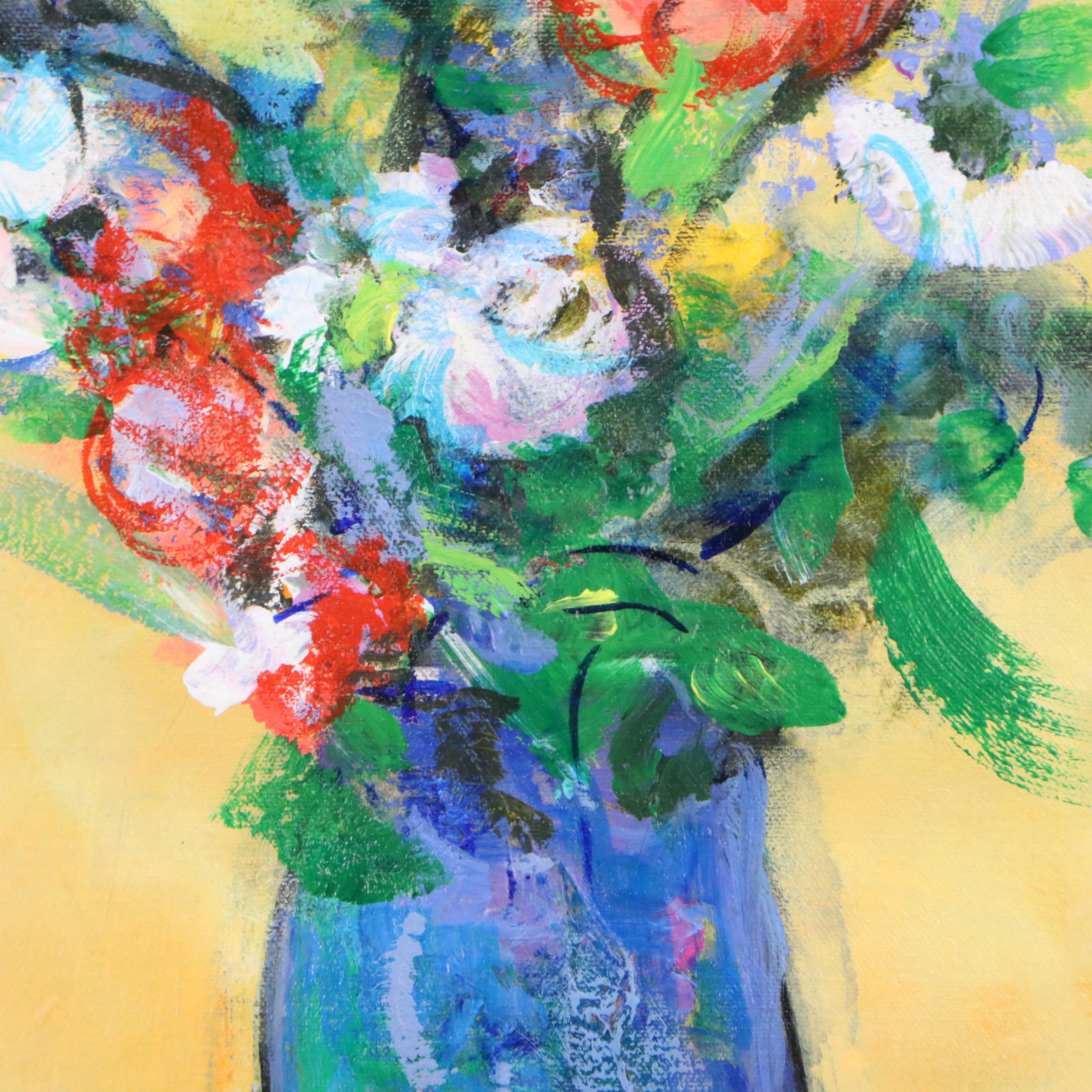 Mark Whitmarsh Still Life Acrylic Painting "Warm Bouquet," 2025