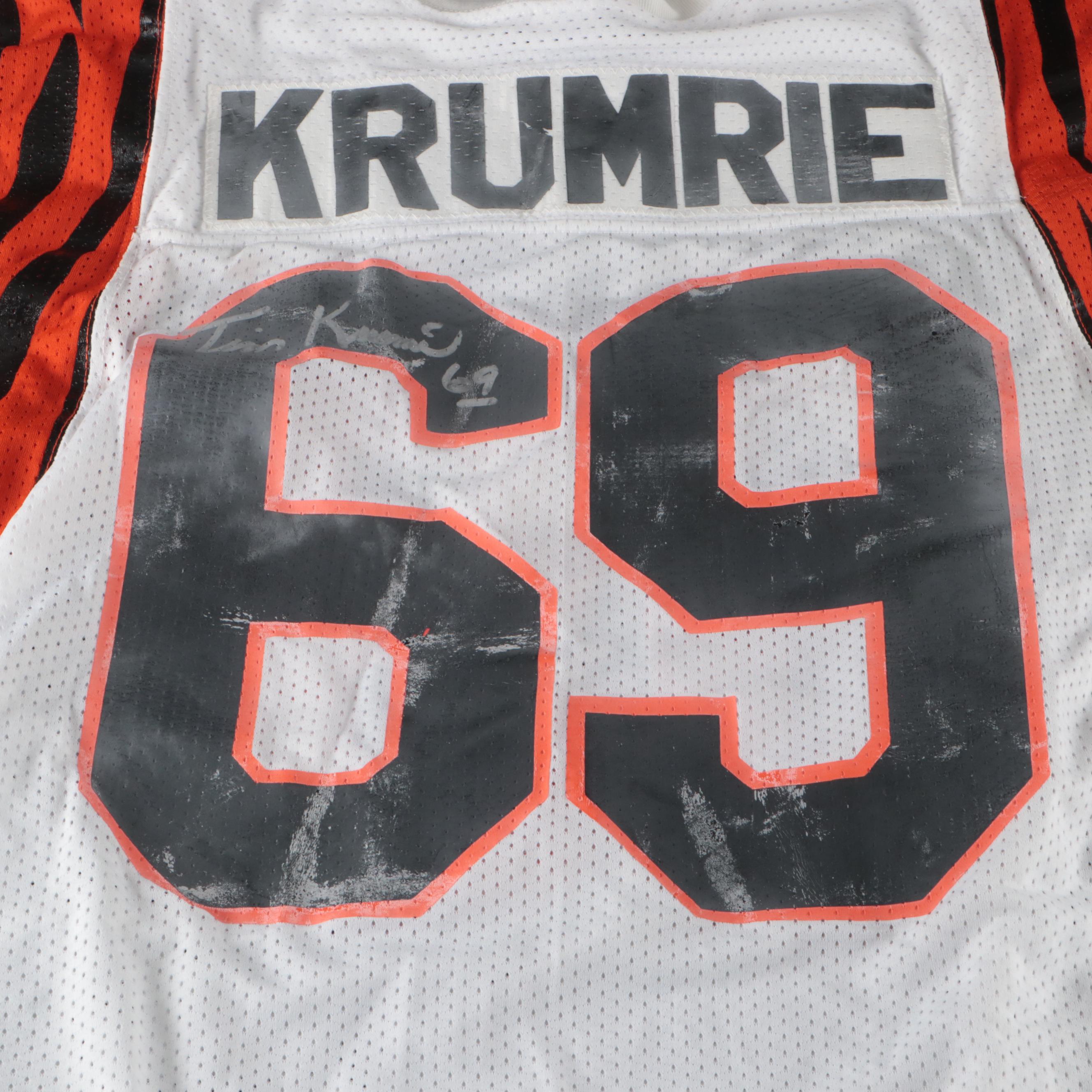 Tim Krumrie Player Issued and Signed Cincinnati Bengals Football Jersey