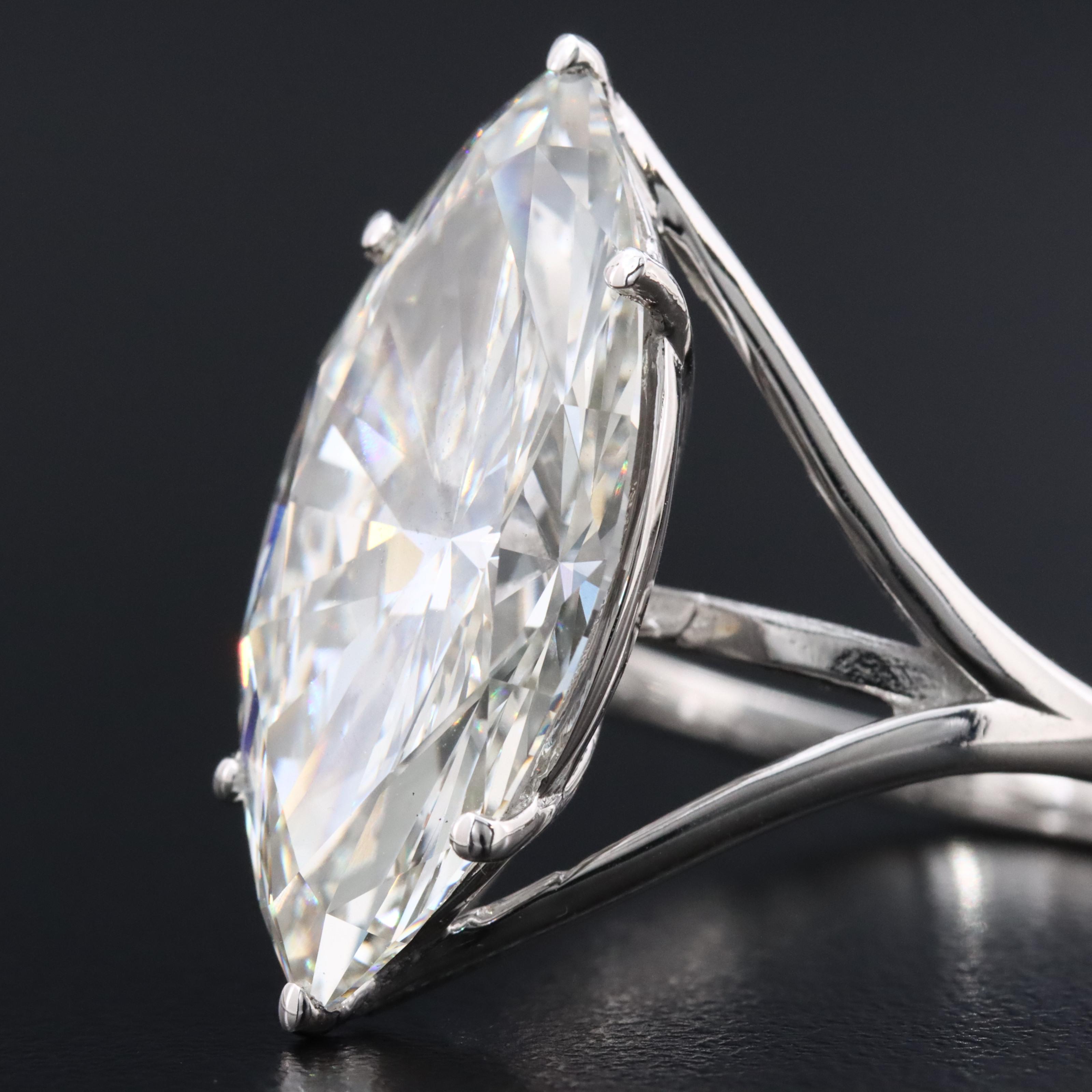 14K 10.32 CT Lab Grown Diamond Solitaire Ring with IGI Report