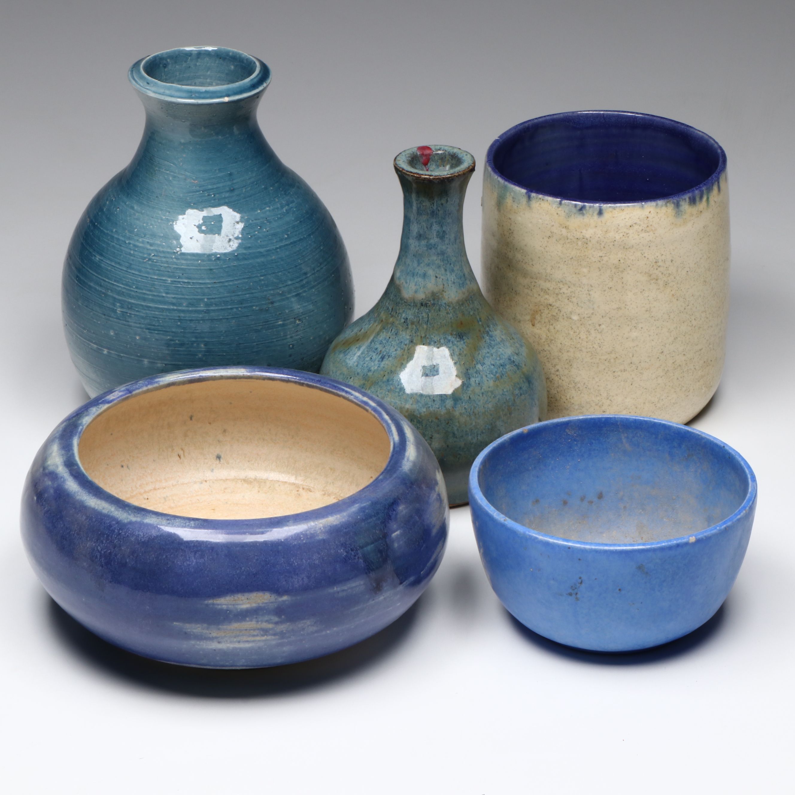 Lutz Art Pottery Vases and Bowls, Late 20th/Early 21st Century