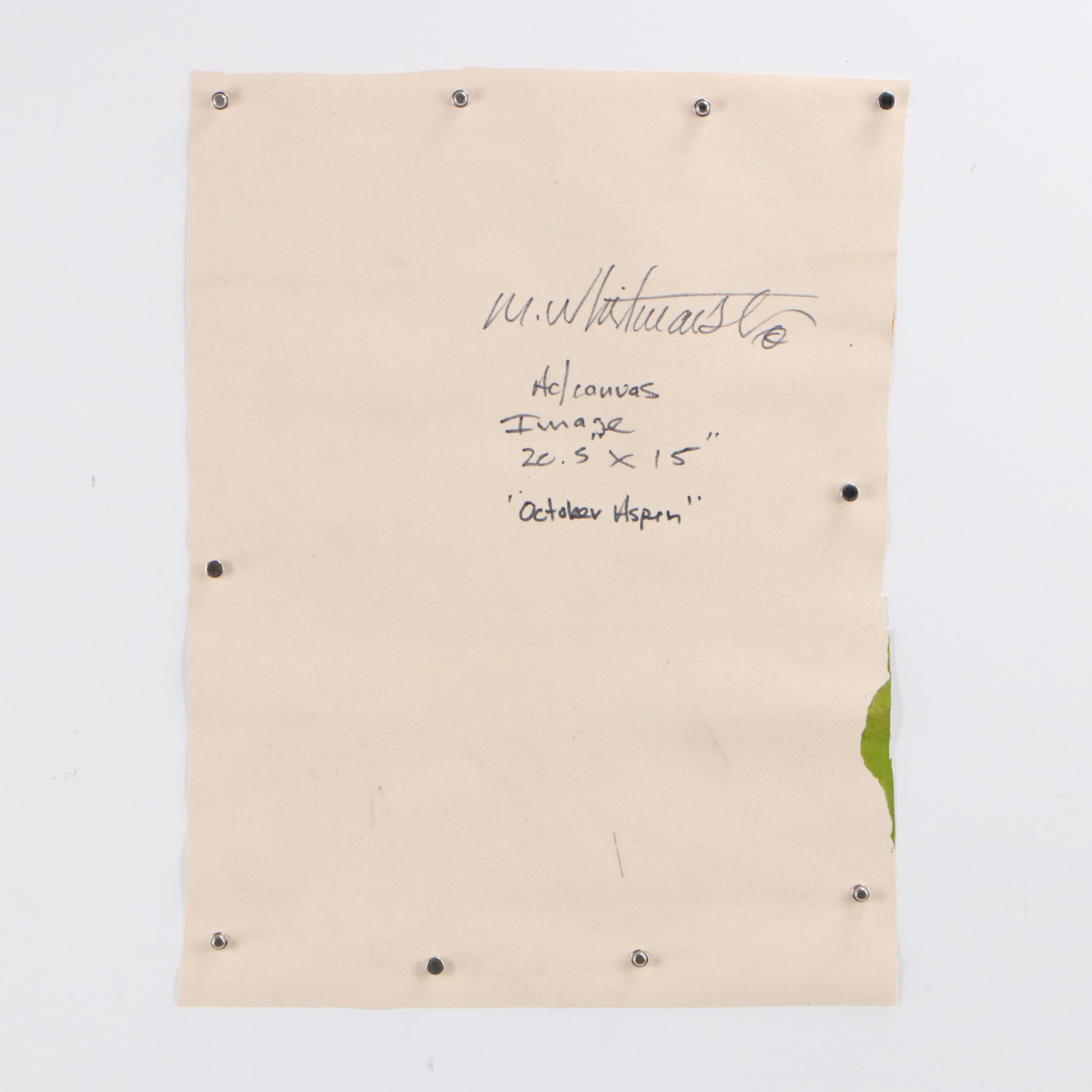 Mark Whitmarsh Landscape Acrylic Painting "October Aspen," 2025