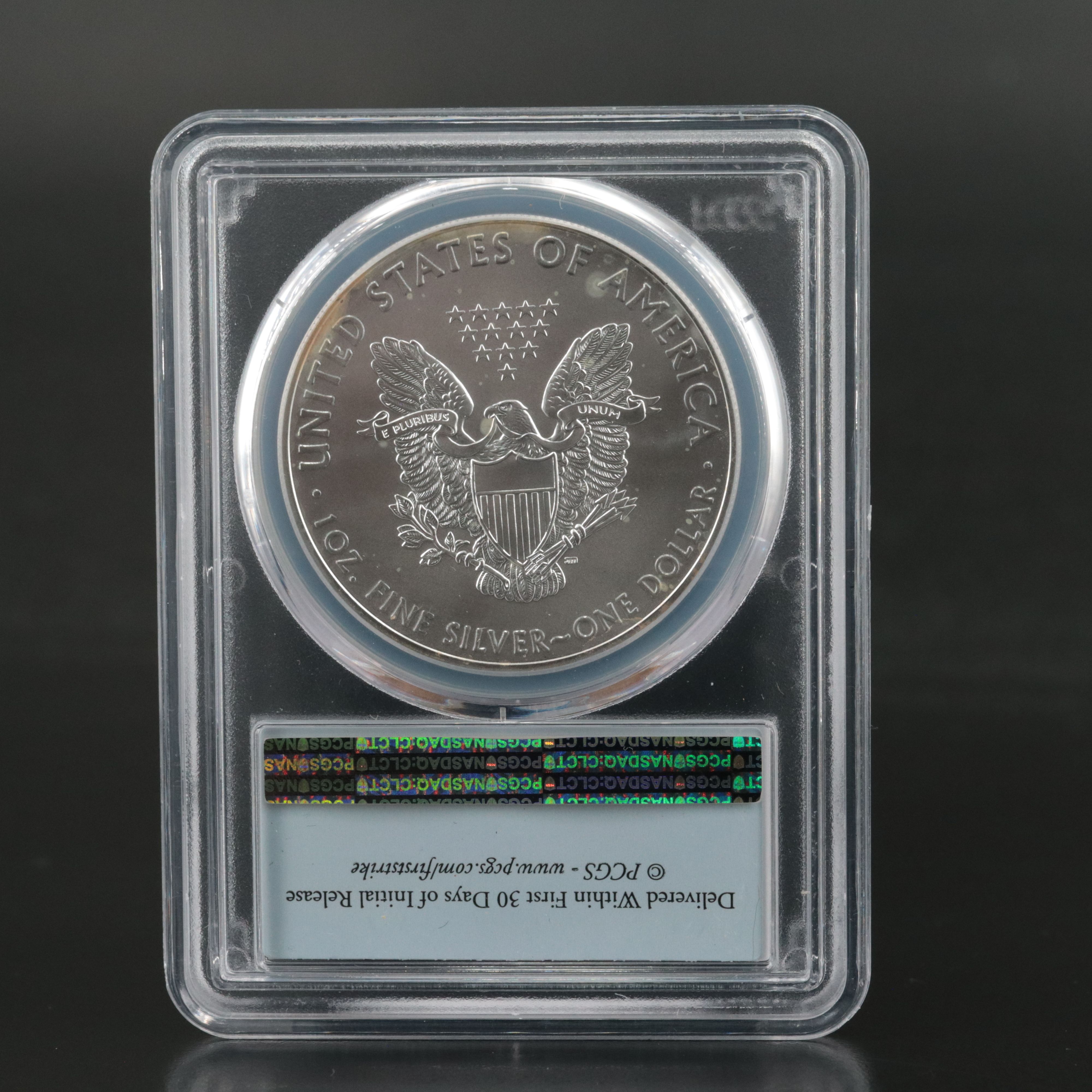 PCGS Graded MS70 2016-(W) $1 American Silver Eagle First Strike