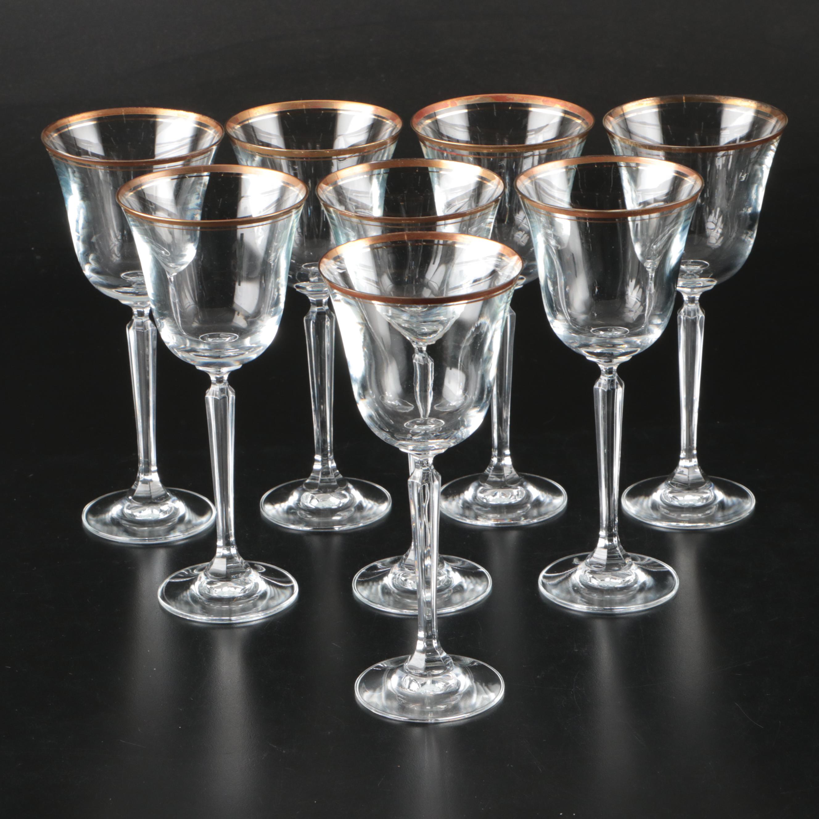Mikasa "Wheaton" Water Goblets with Mirrored Tray
