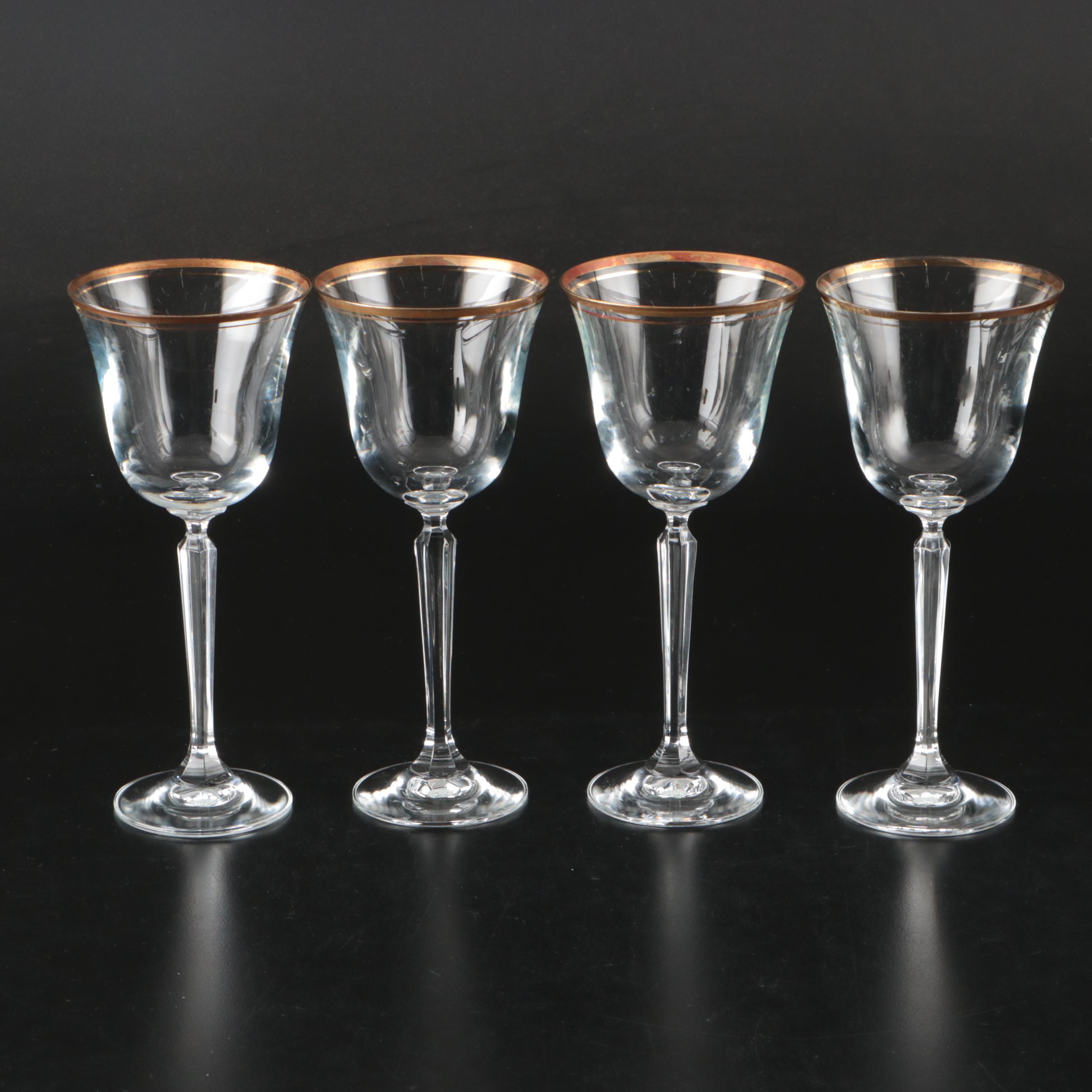 Mikasa "Wheaton" Water Goblets with Mirrored Tray