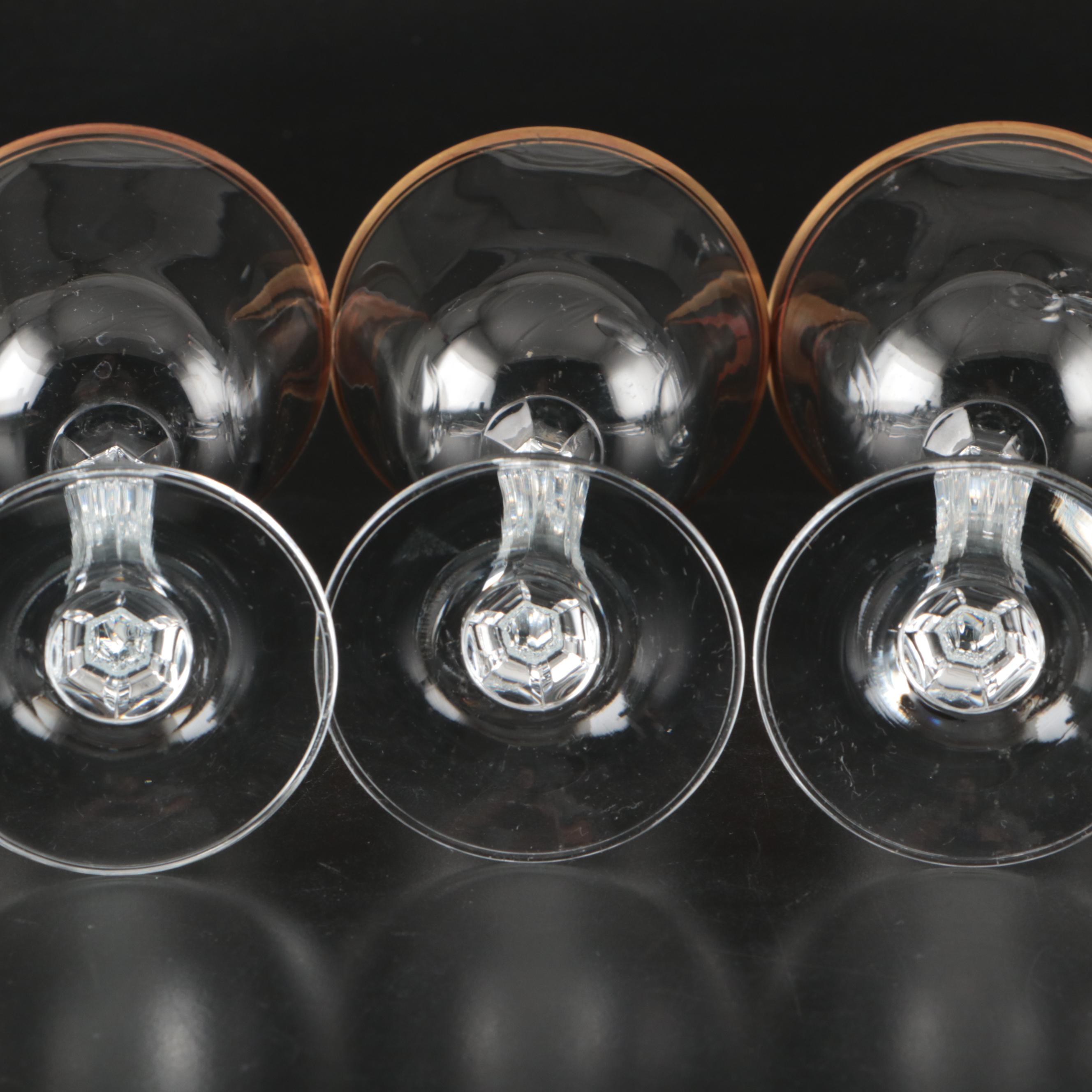 Mikasa "Wheaton" Water Goblets with Mirrored Tray