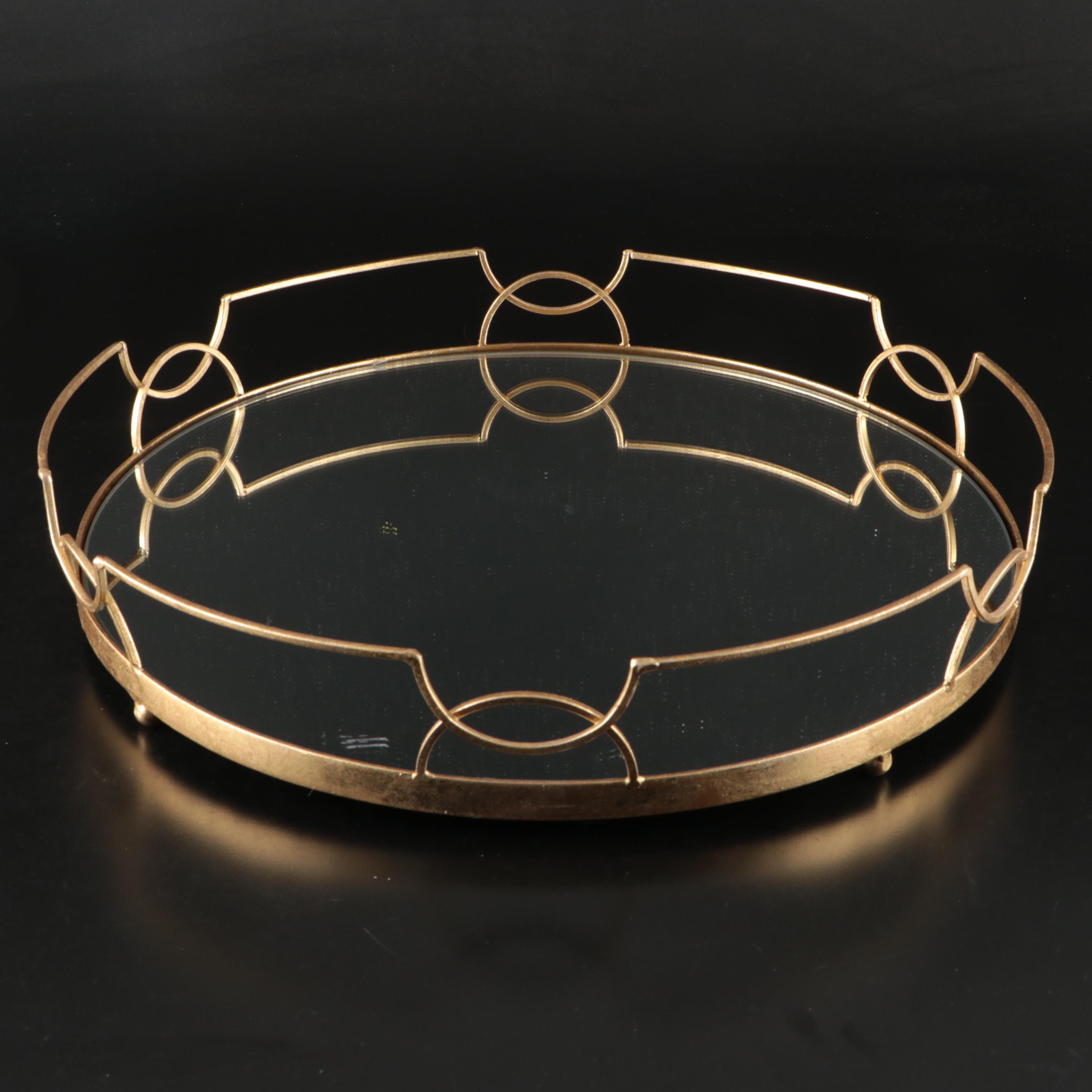 Mikasa "Wheaton" Water Goblets with Mirrored Tray