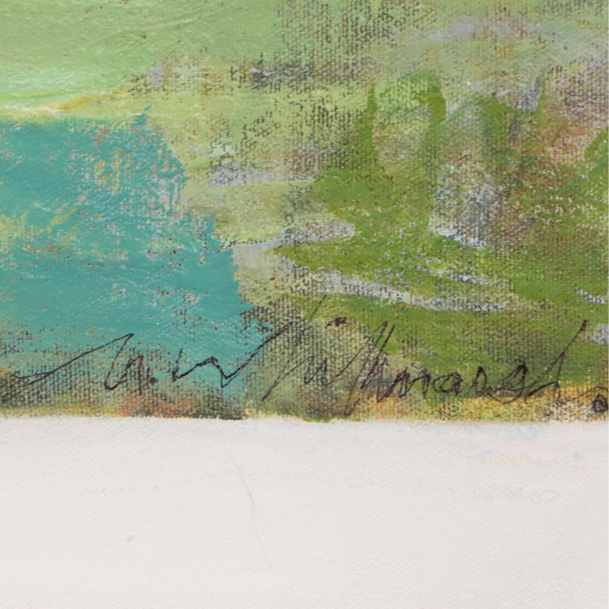 Mark Whitmarsh Landscape Acrylic Painting "Winter Shadows," 2025