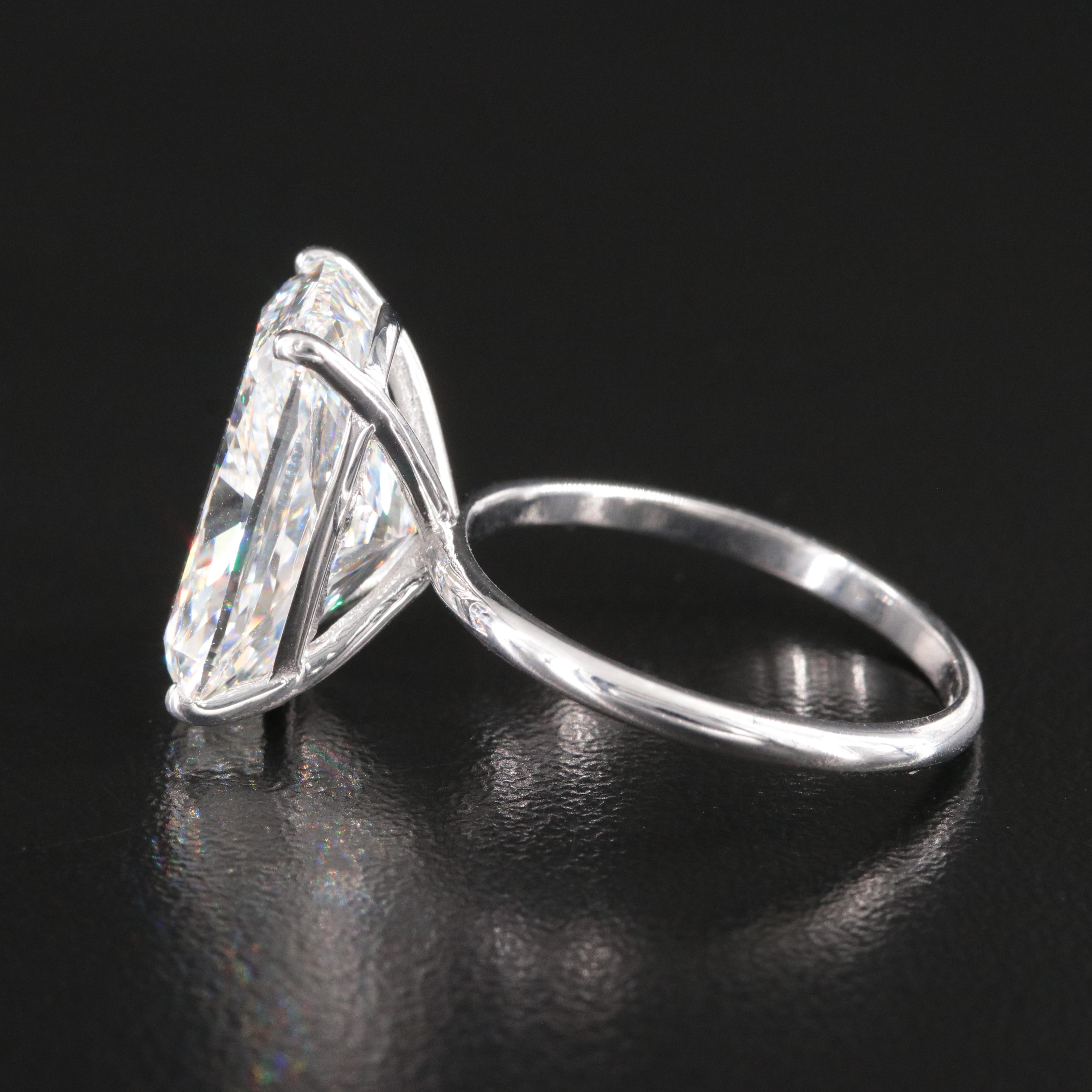 14K 10.22 CT Lab Grown Diamond Solitaire Ring with IGI Report