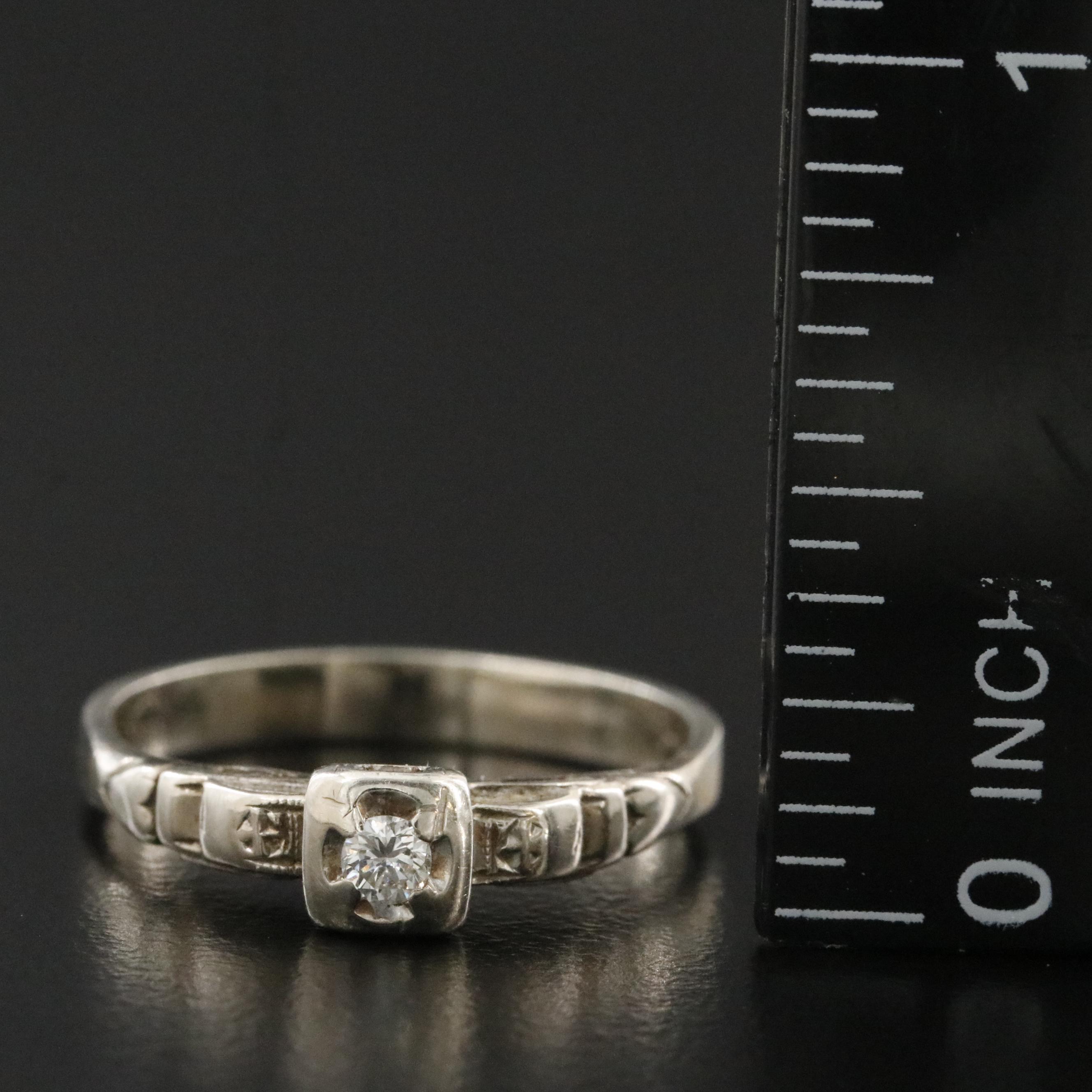 14K 0.08 CT Diamond Ring