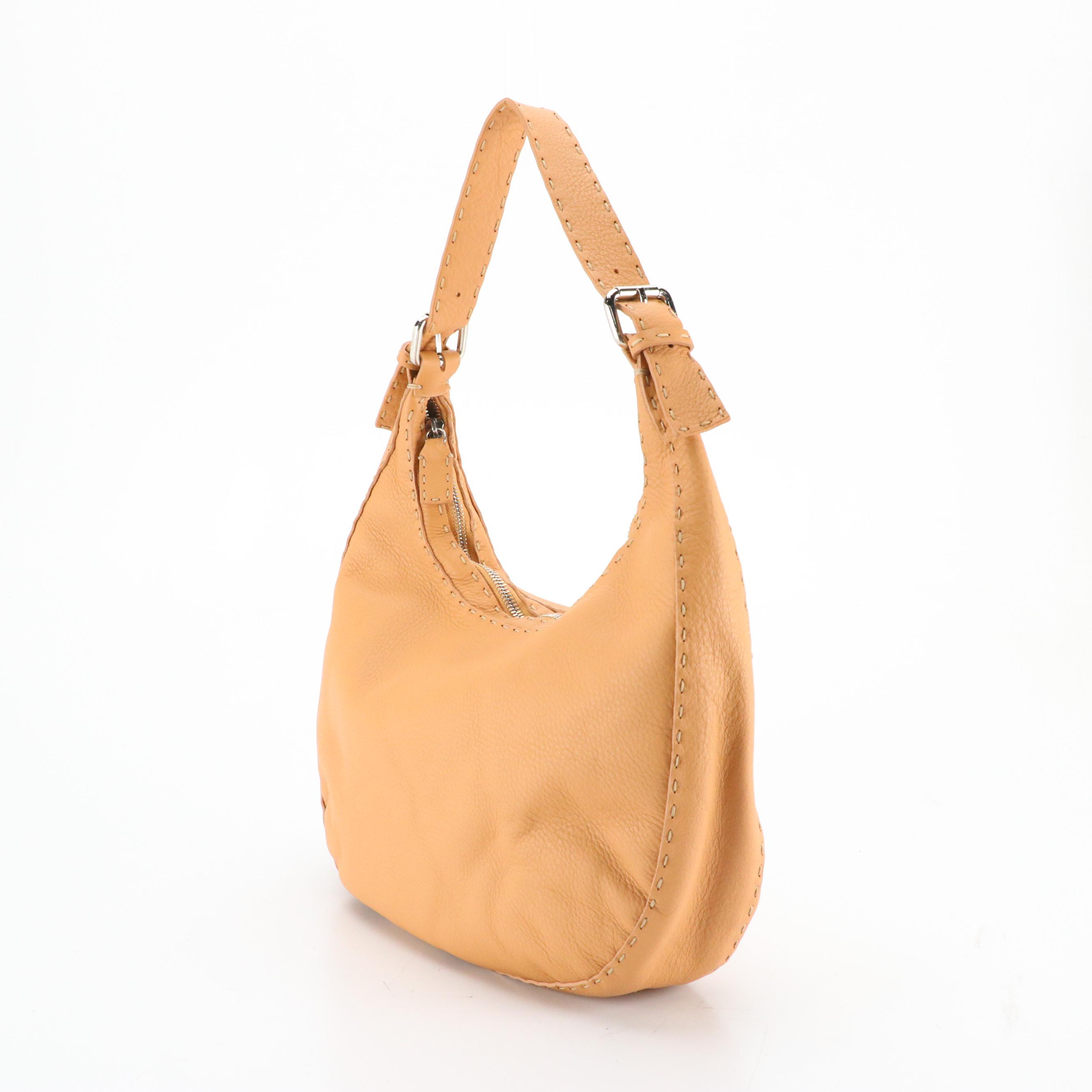 Fendi Selleria Hobo Bag 8BT017 in Natural Romano Leather