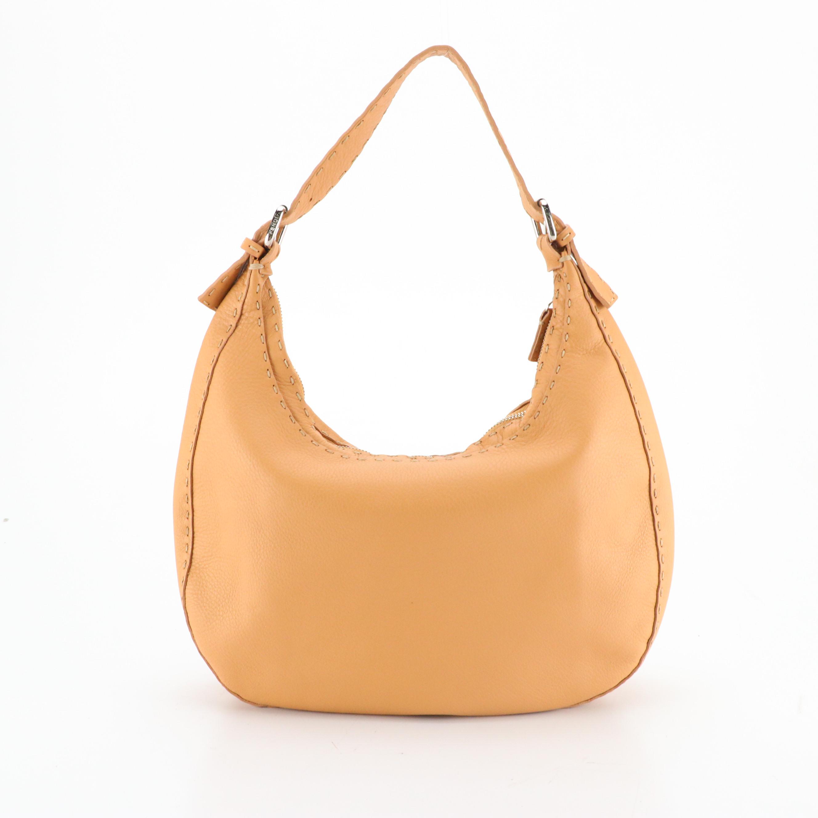 Fendi Selleria Hobo Bag 8BT017 in Natural Romano Leather