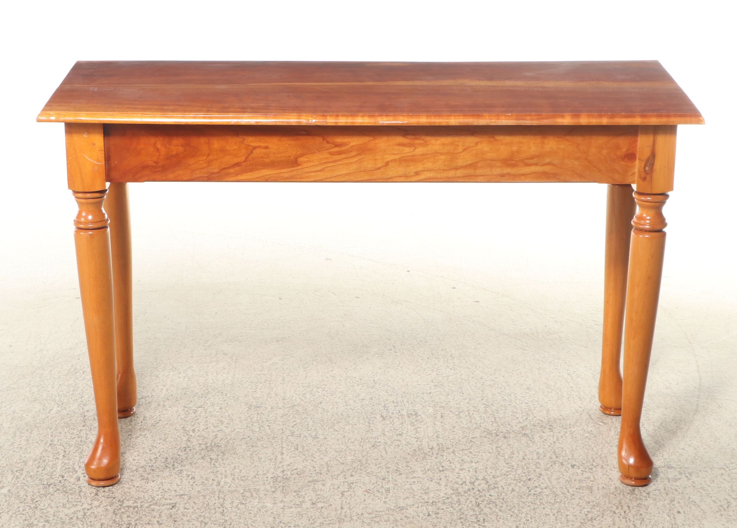 Bench-Made Cherry and Birch Hall Table, 1993