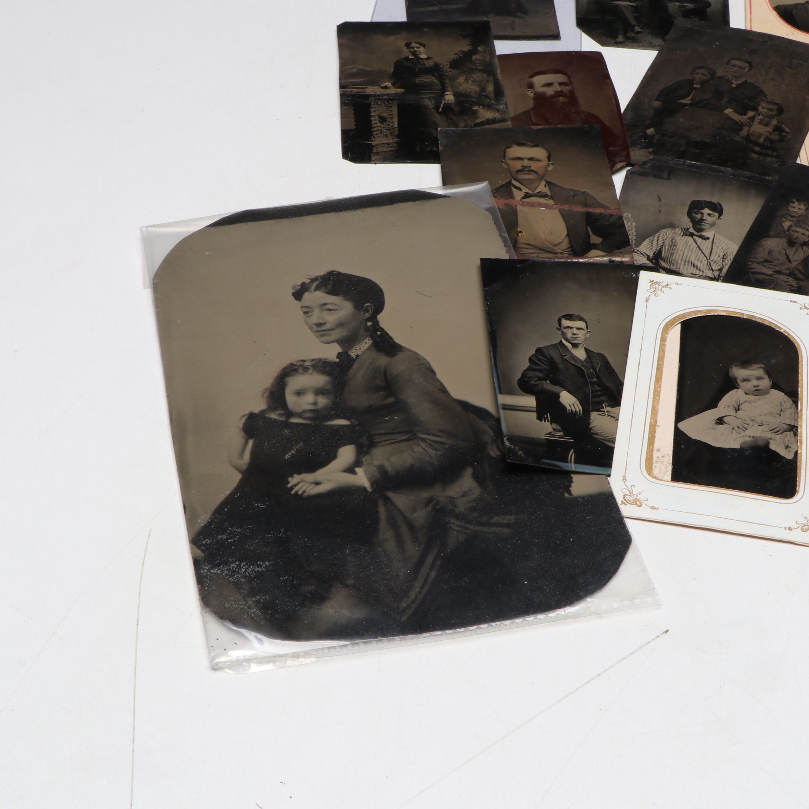 Tintype Portraits of Men, Women and Children, 19th Century
