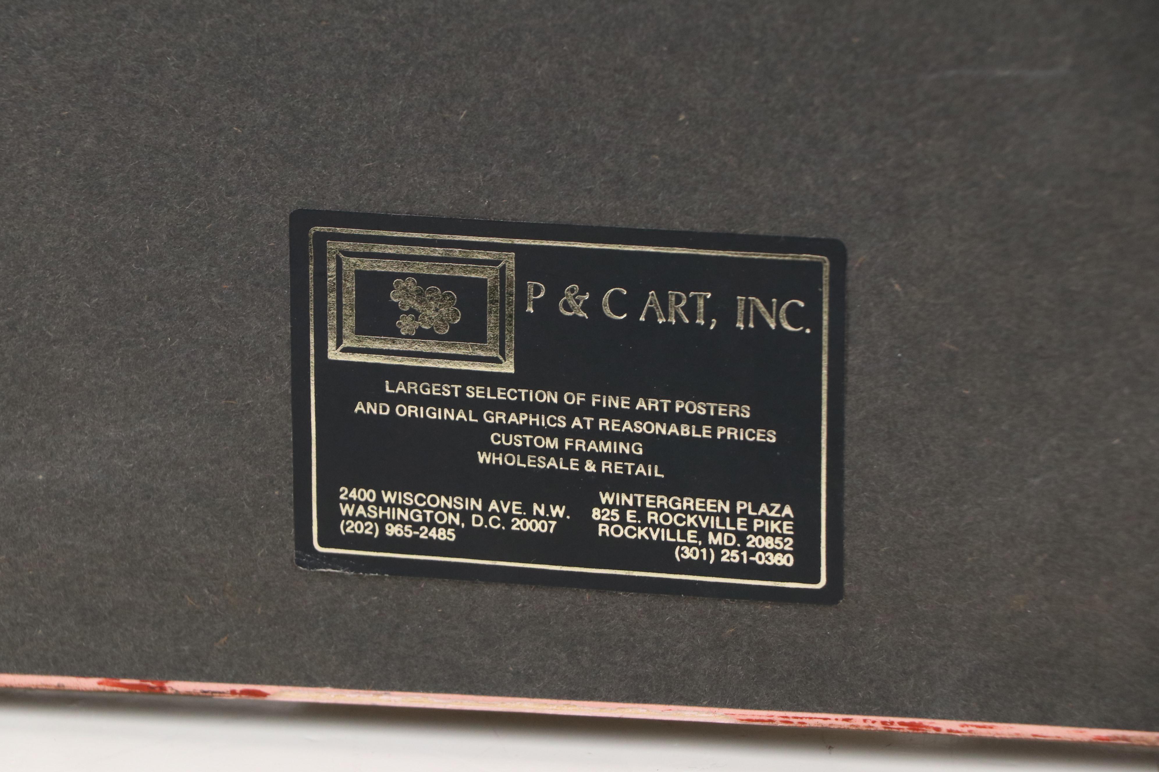 F. T. King Gouache Painting of Winter Landscape, 20th Century