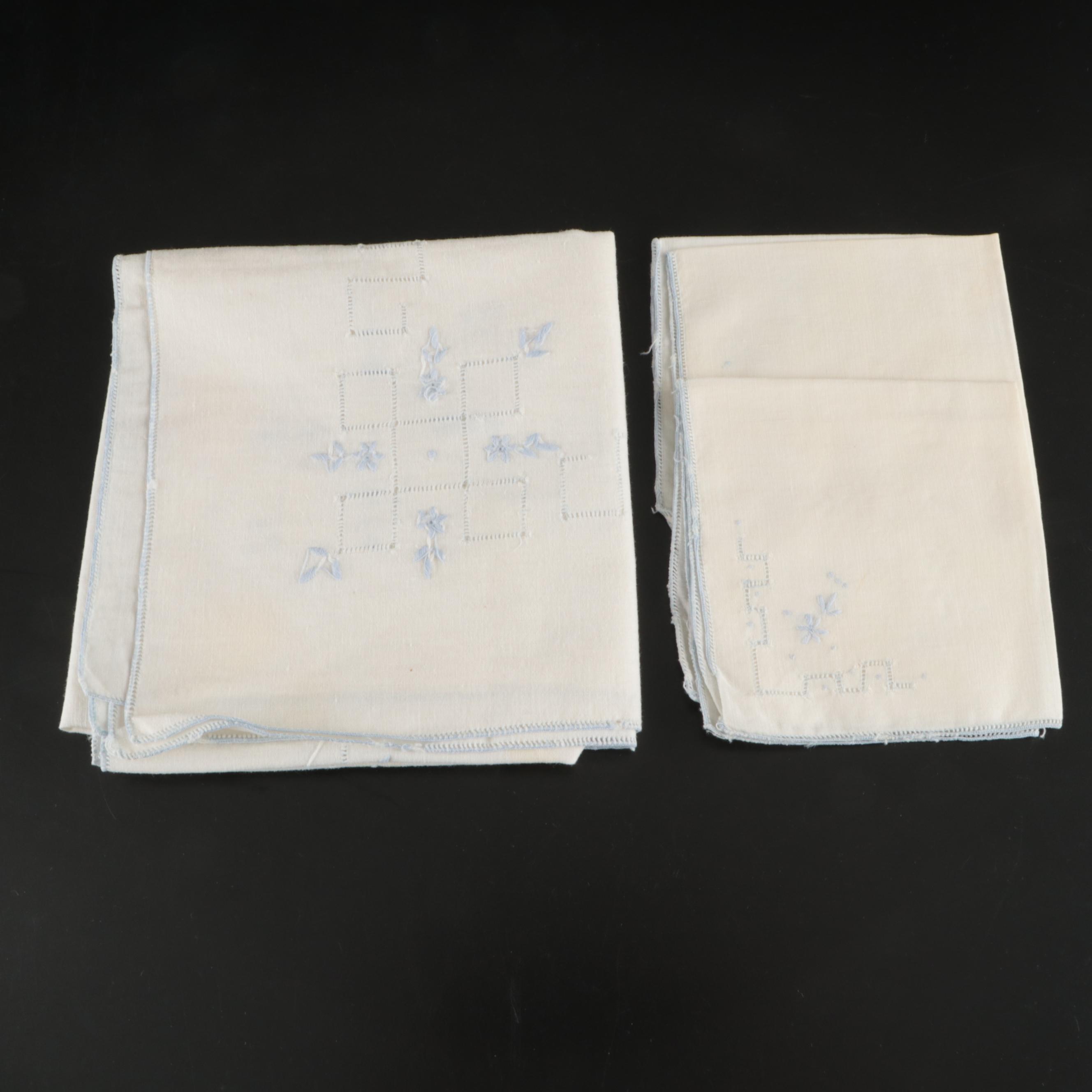 Tablecloths, Placemats, Napkins, and Table Runners with Embroidery and Lace