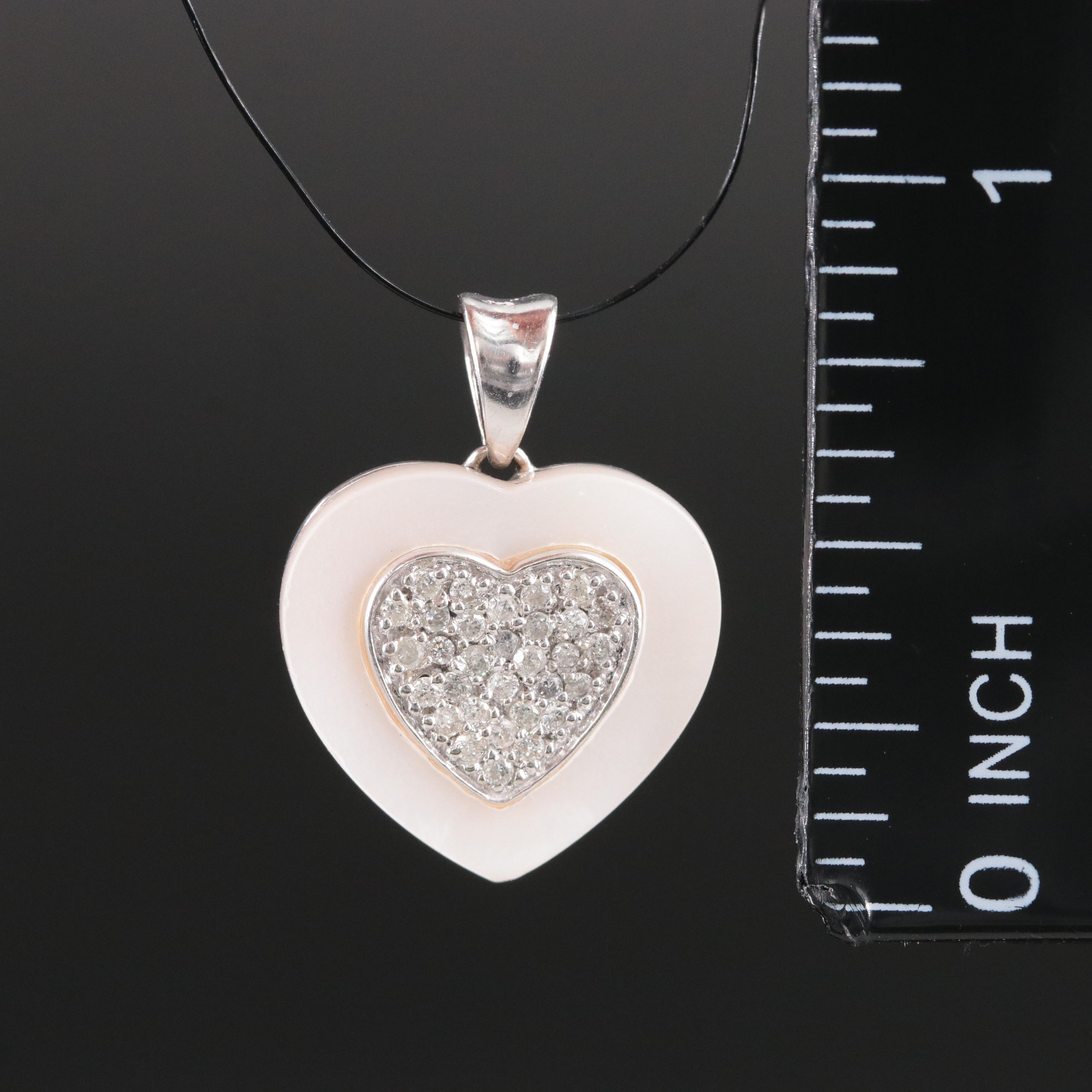 14K 0.23 CTW Diamond Heart Pendant