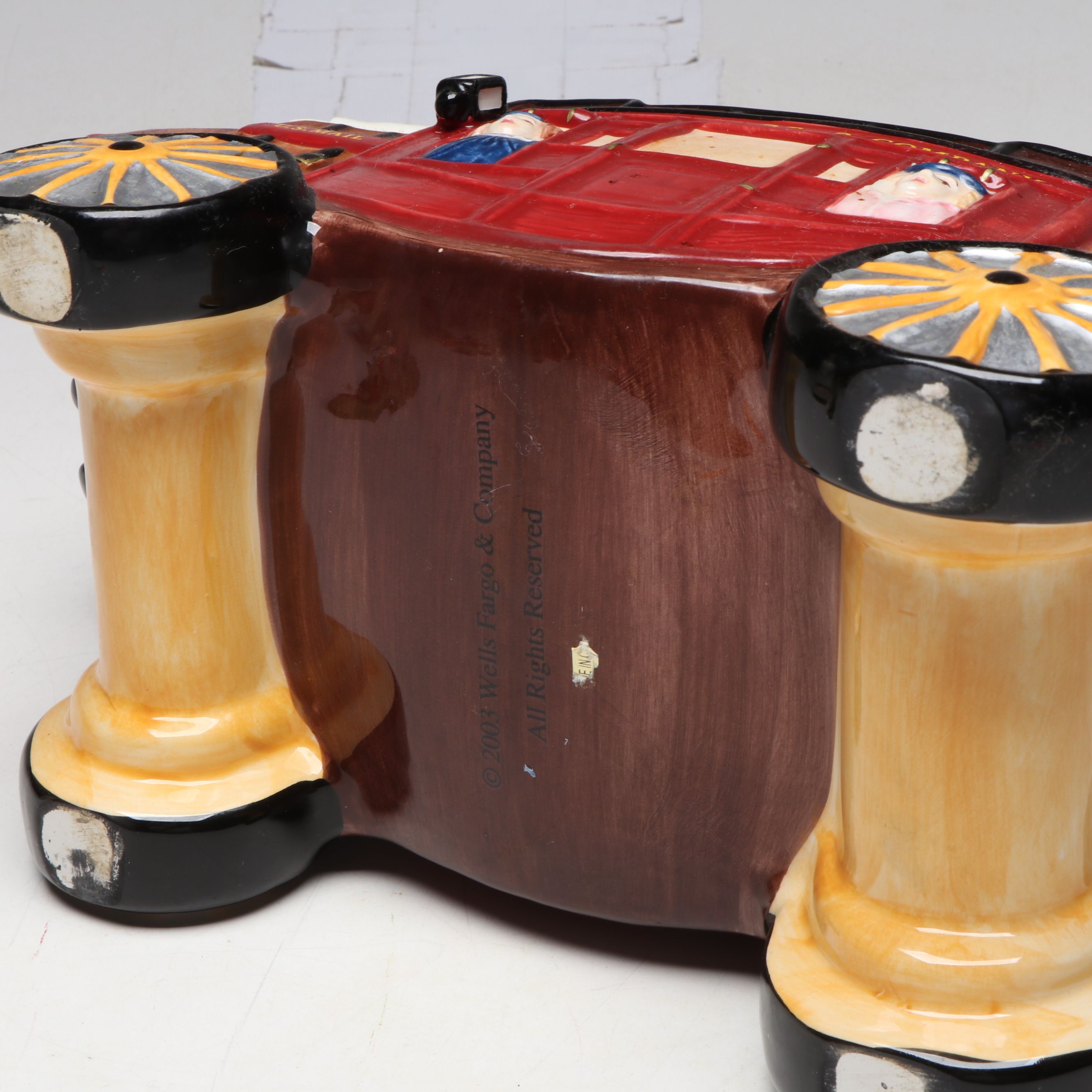 Wells Fargo Stagecoach and Rocking Horse Cookie Jars with Kurt Adler Ornaments