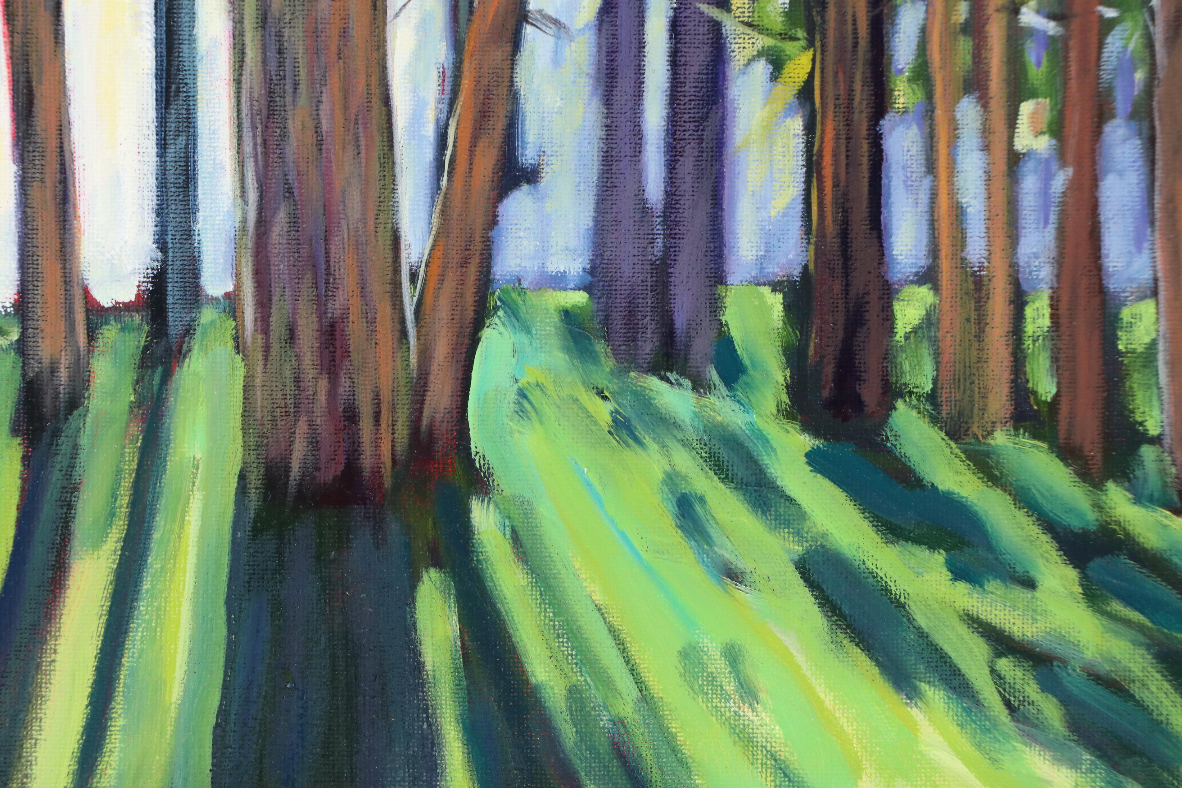 Jay Wilford Woodland Landscape Oil Painting "Tree Shadow," 21st Century