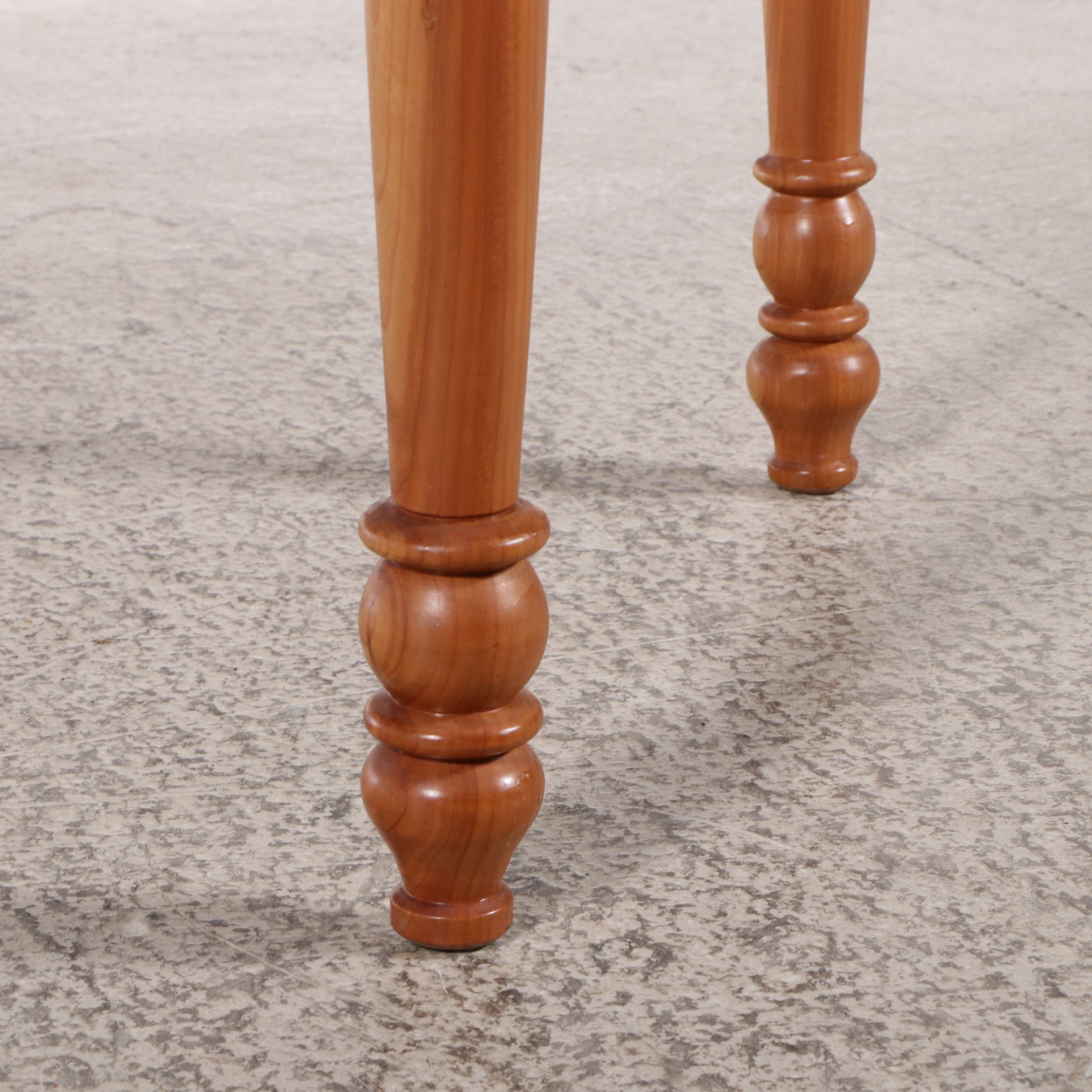 American Sheraton Style Cherry Two-Drawer Table, Mid to Late 20th Century