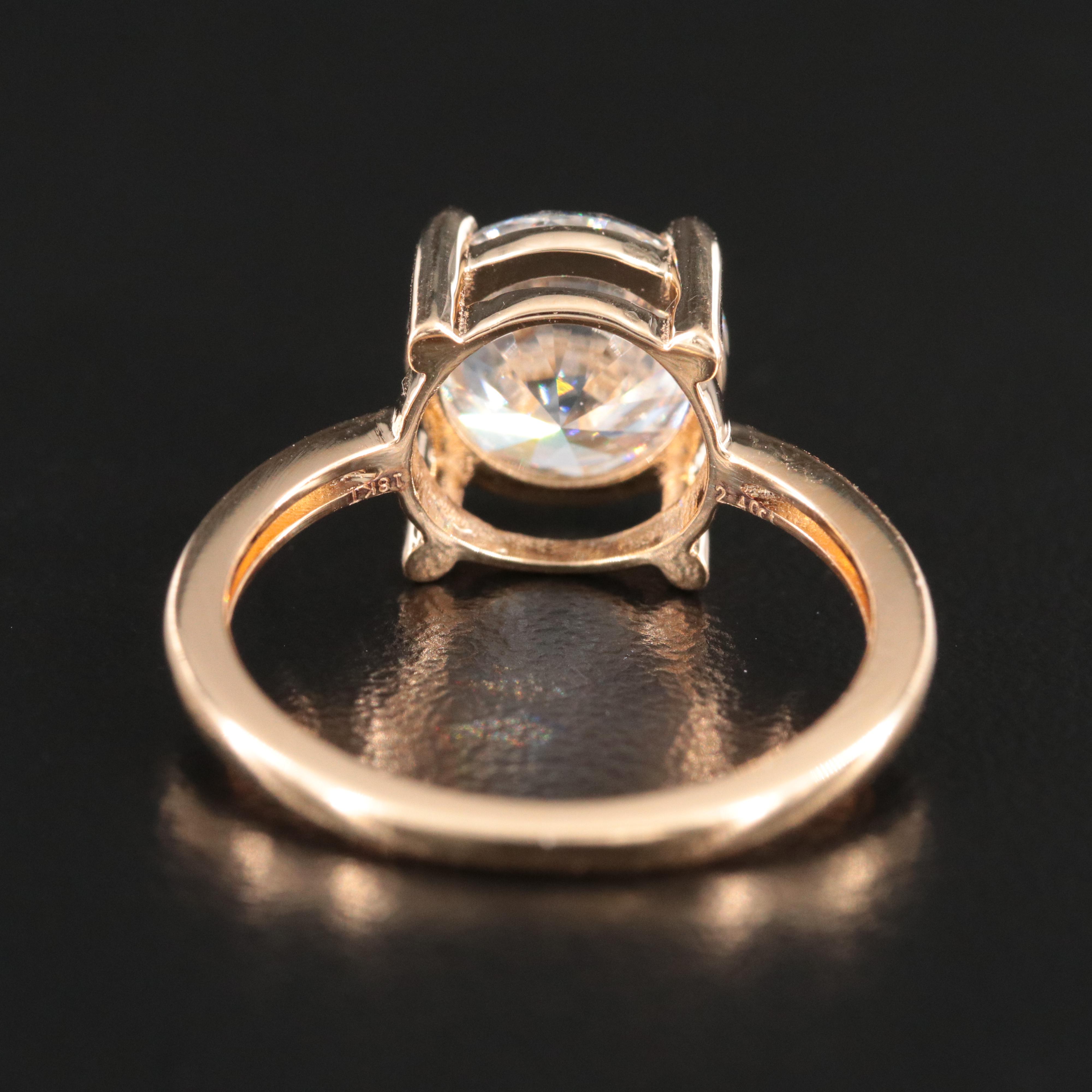 18K 2.40 CT Lab Grown Diamond Solitaire Ring with IGI Report