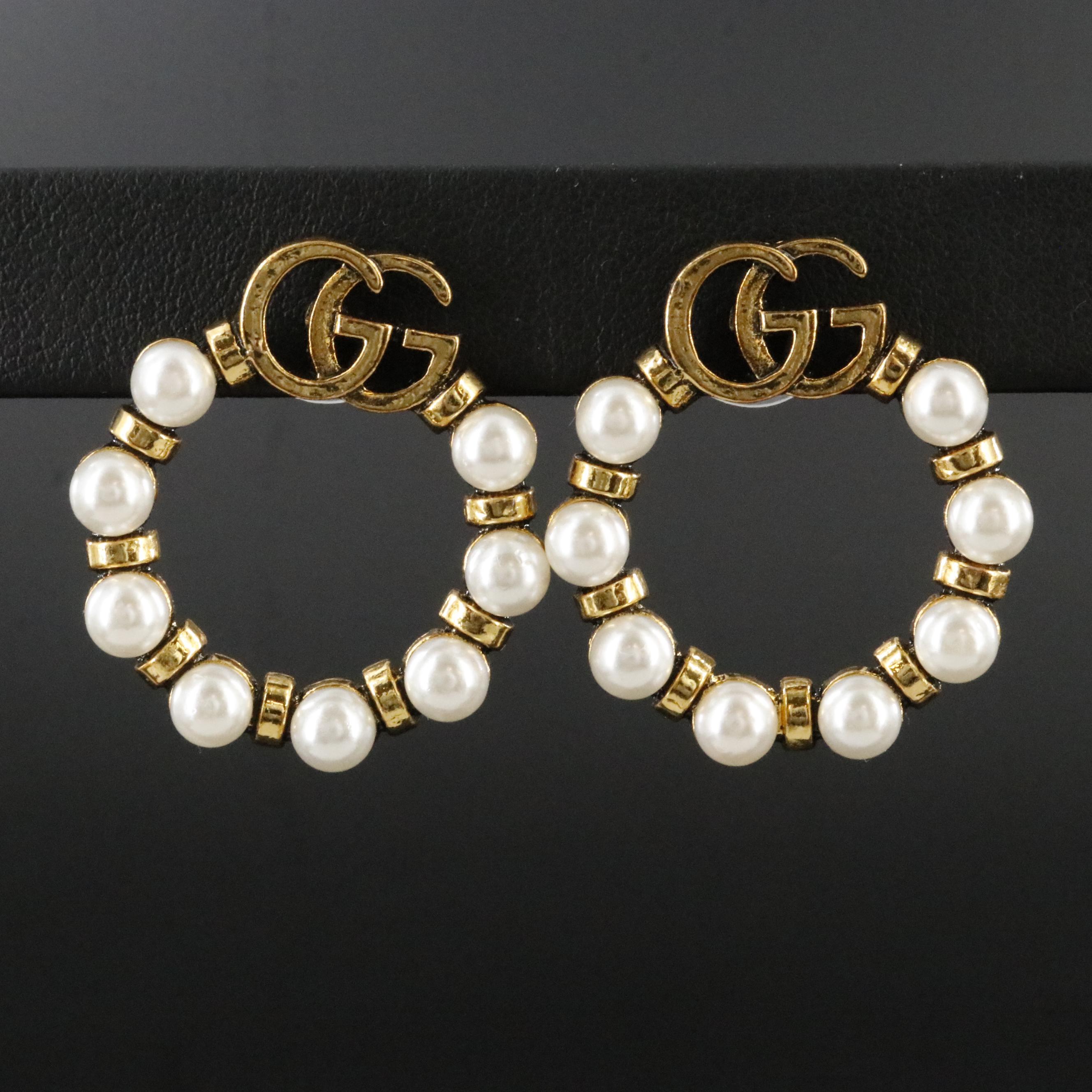 Gucci Running G Circle Earrings