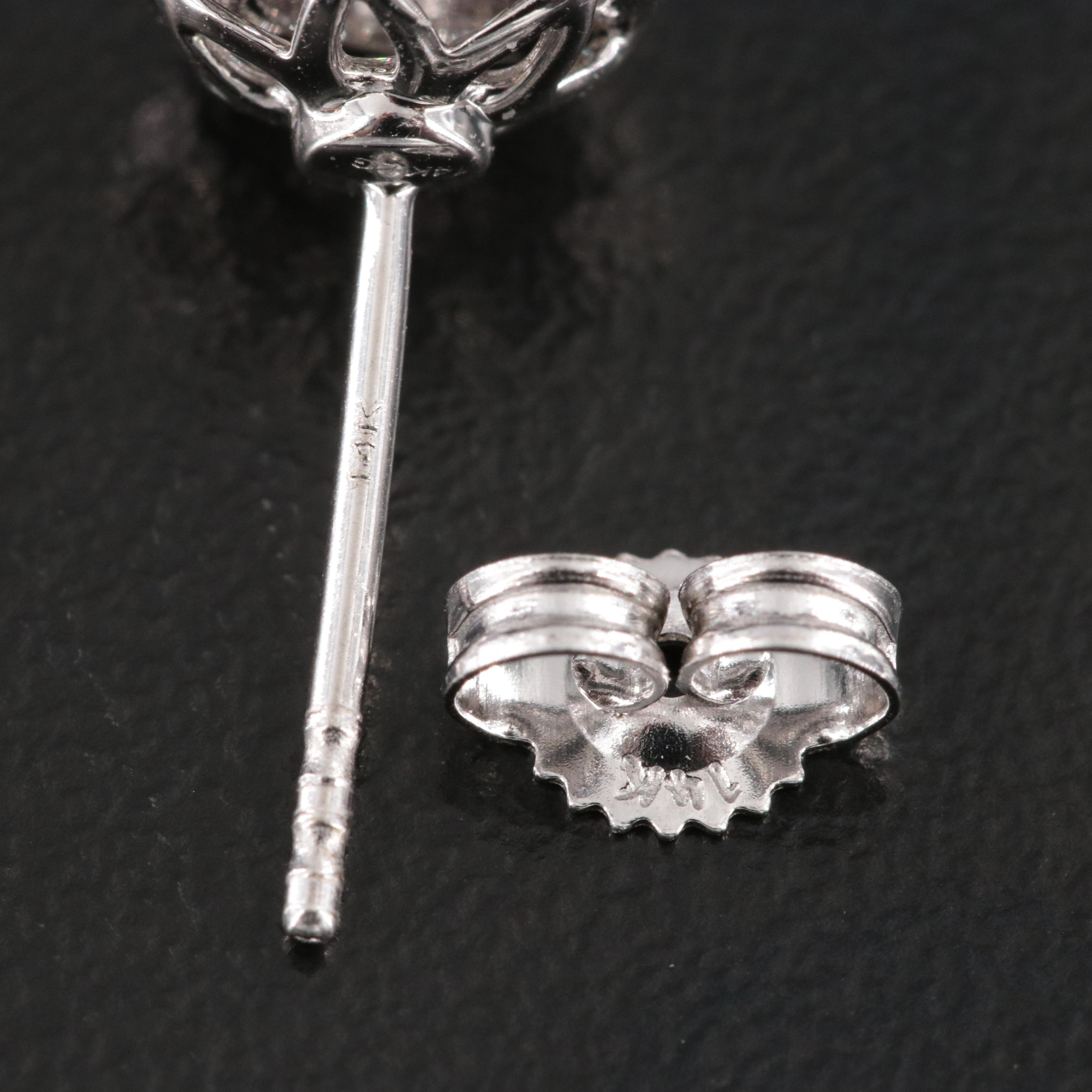 14K 1.00 CTW Lab Grown Diamond Halo Earrings