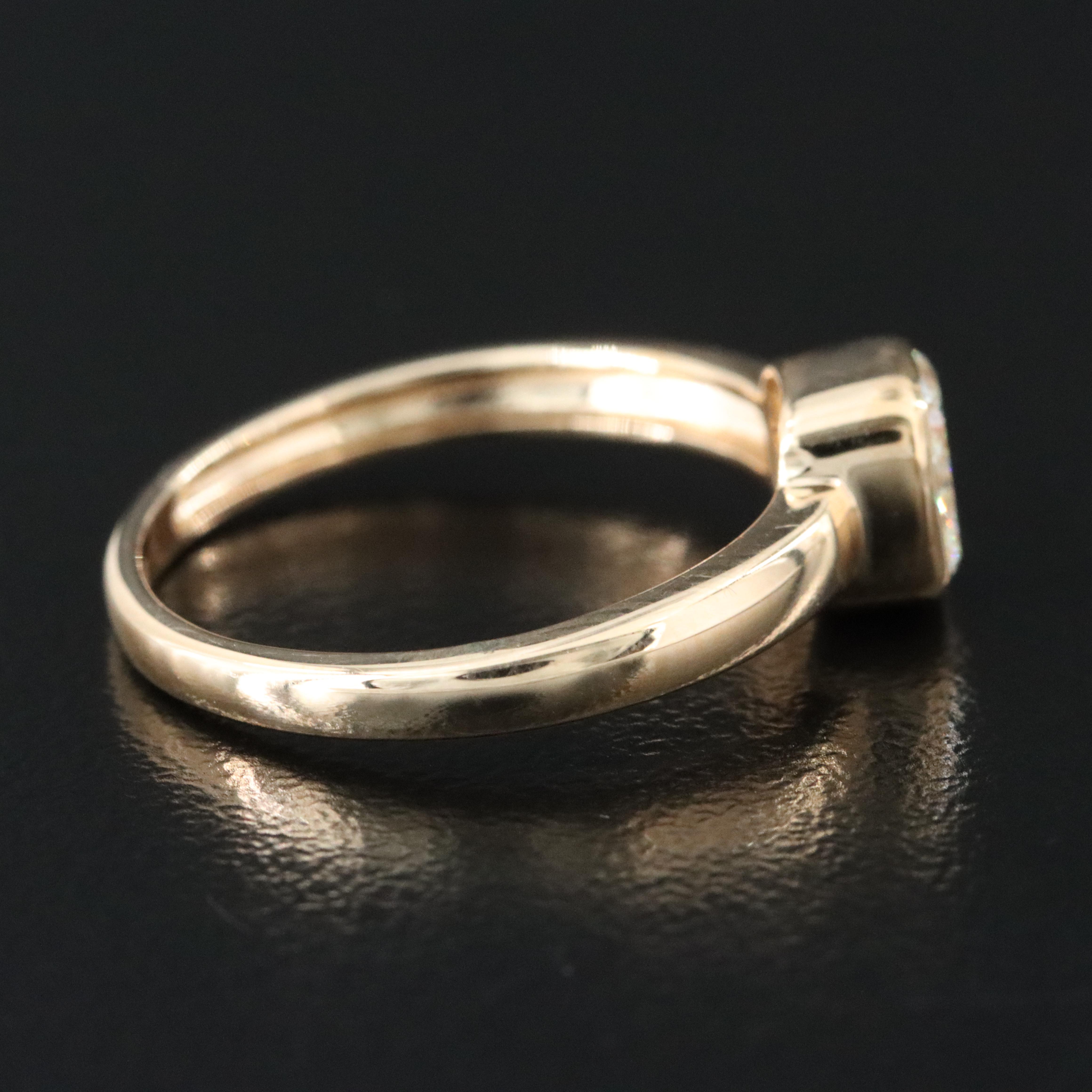 18K 0.90 CT Diamond Solitaire Ring with GIA Diamond Dossier