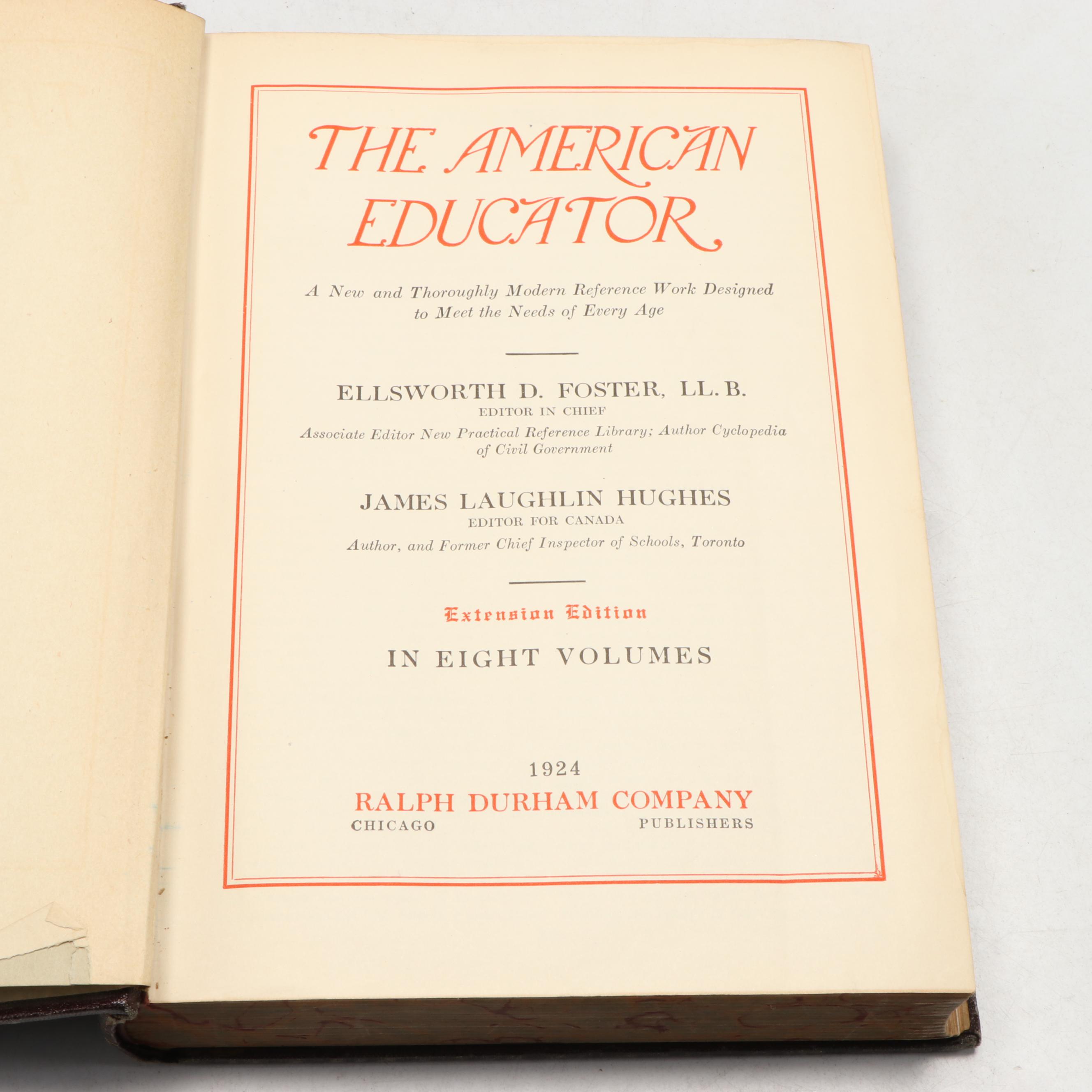 Extension Edition "The American Educator" Complete Set, 1924