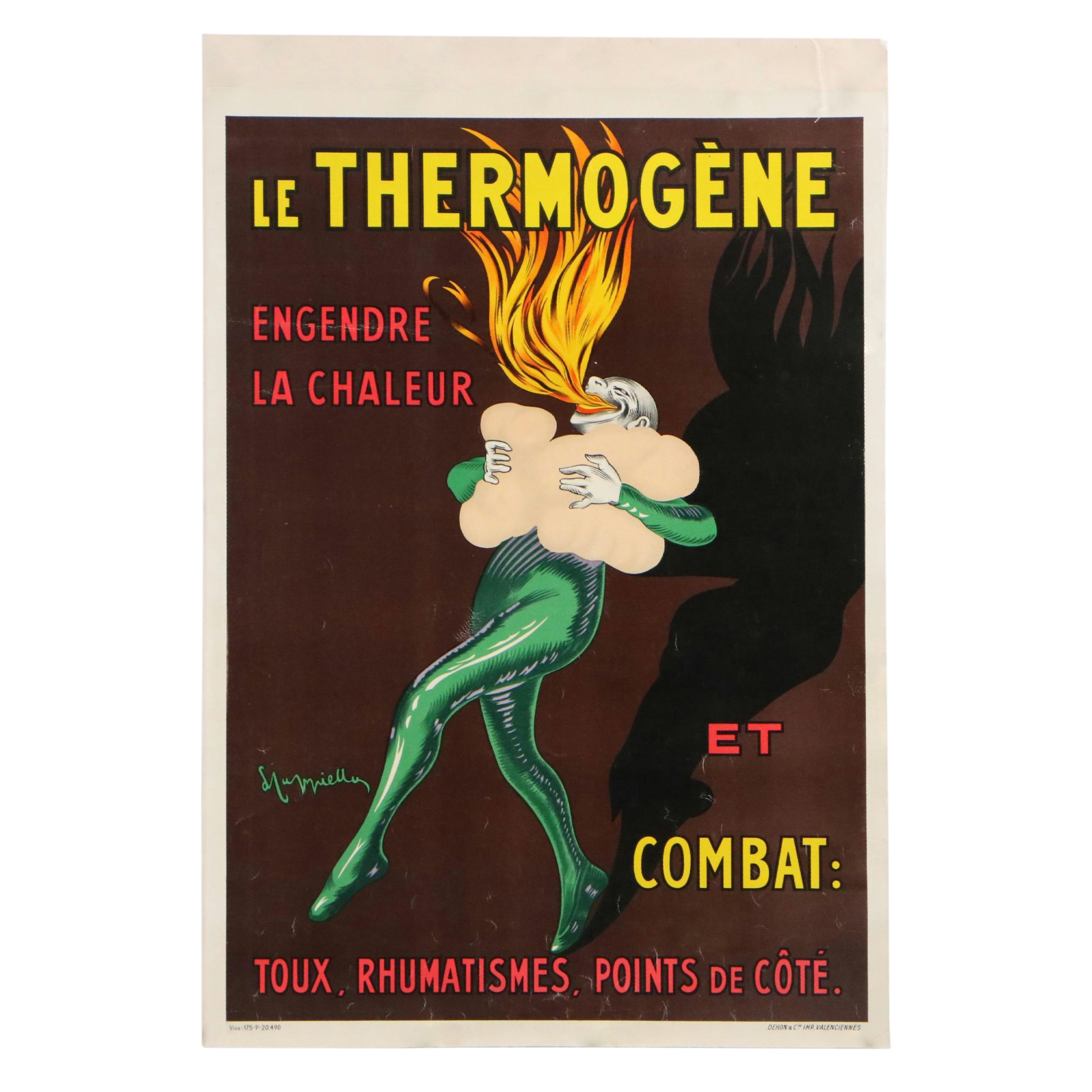 Color Lithograph After Leonetto Cappiello "Le Thermogène," 20th Century